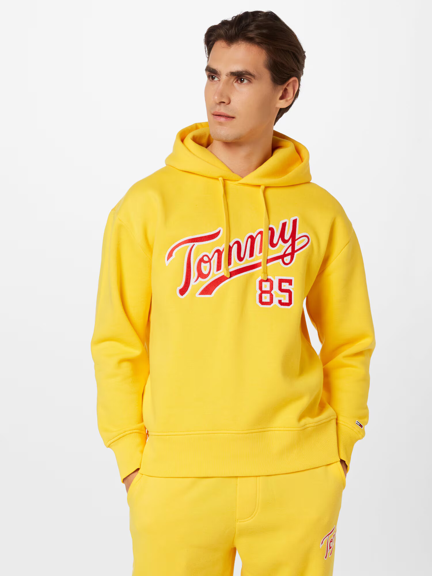 Tommy Jeans Bluză de molton galben / roșu / alb - Pled.ro