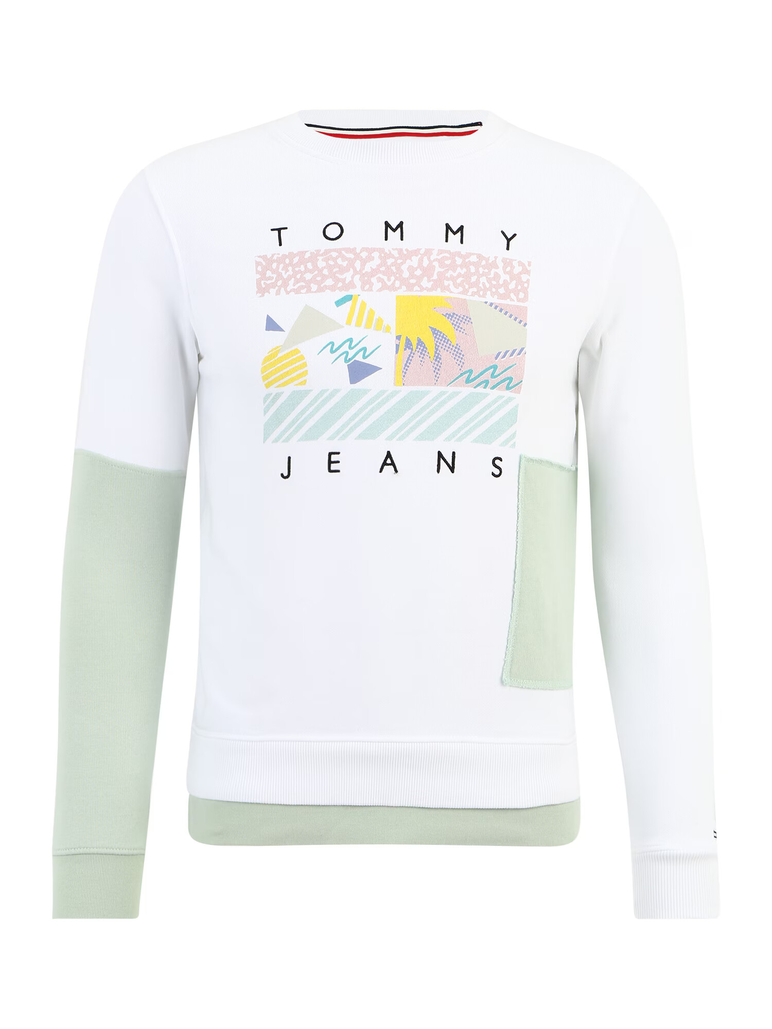 Tommy Jeans Bluză de molton galben / verde pastel / negru / alb - Pled.ro