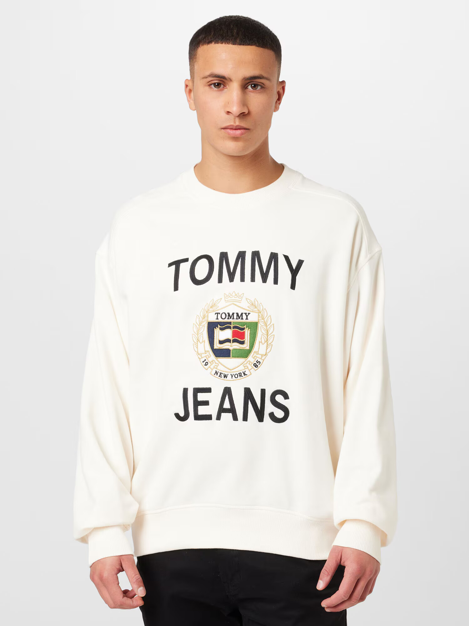 Tommy Jeans Bluză de molton bleumarin / verde deschis / roșu / alb - Pled.ro