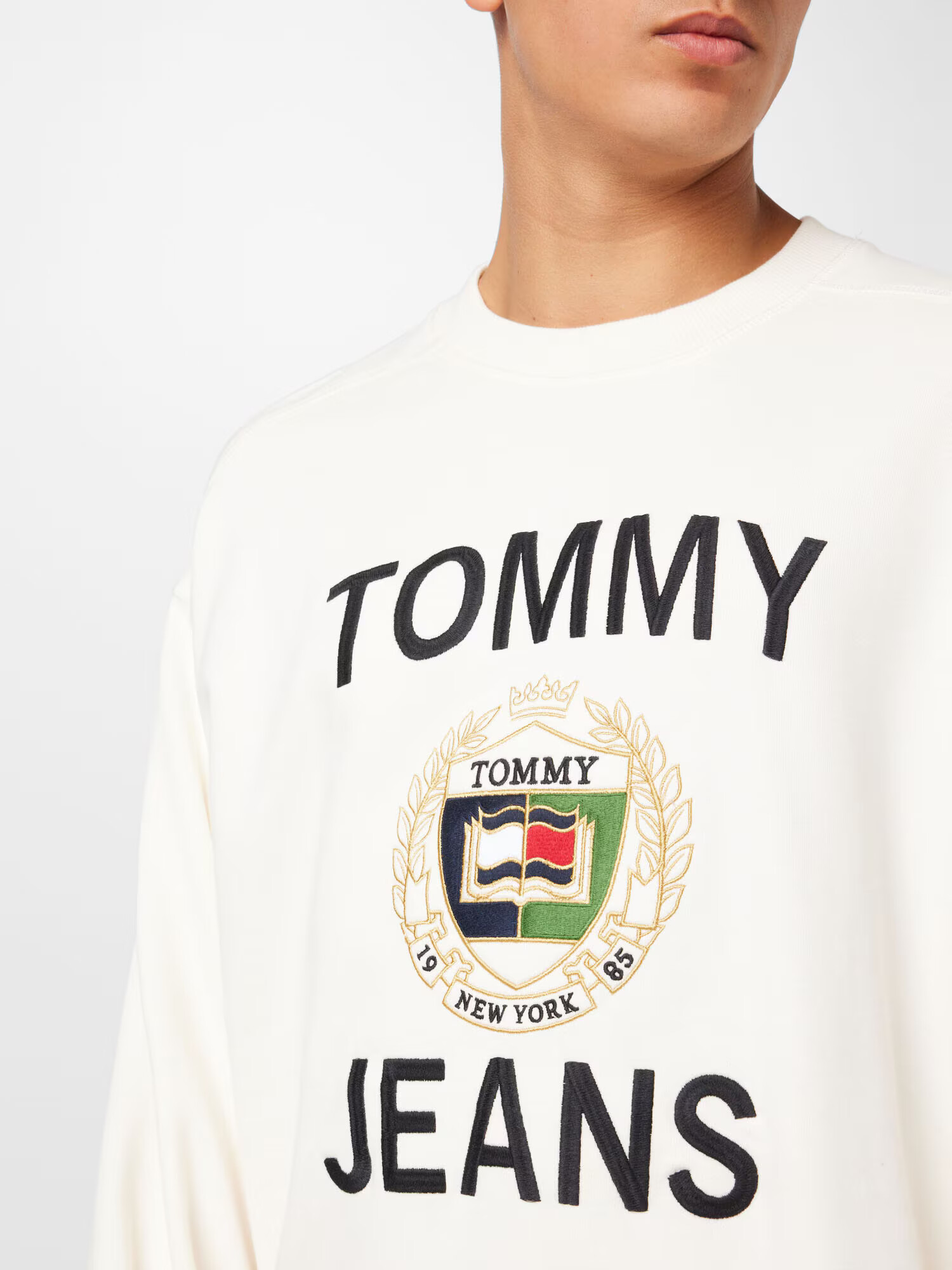 Tommy Jeans Bluză de molton bleumarin / verde deschis / roșu / alb - Pled.ro