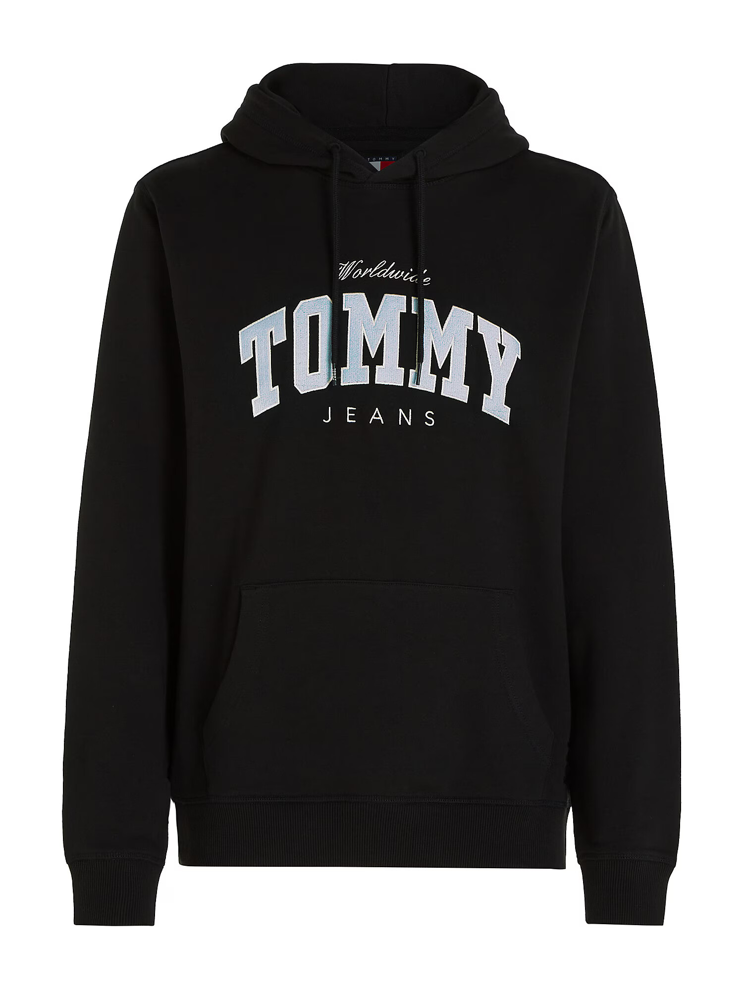 Tommy Jeans Bluză de molton negru / alb - Pled.ro