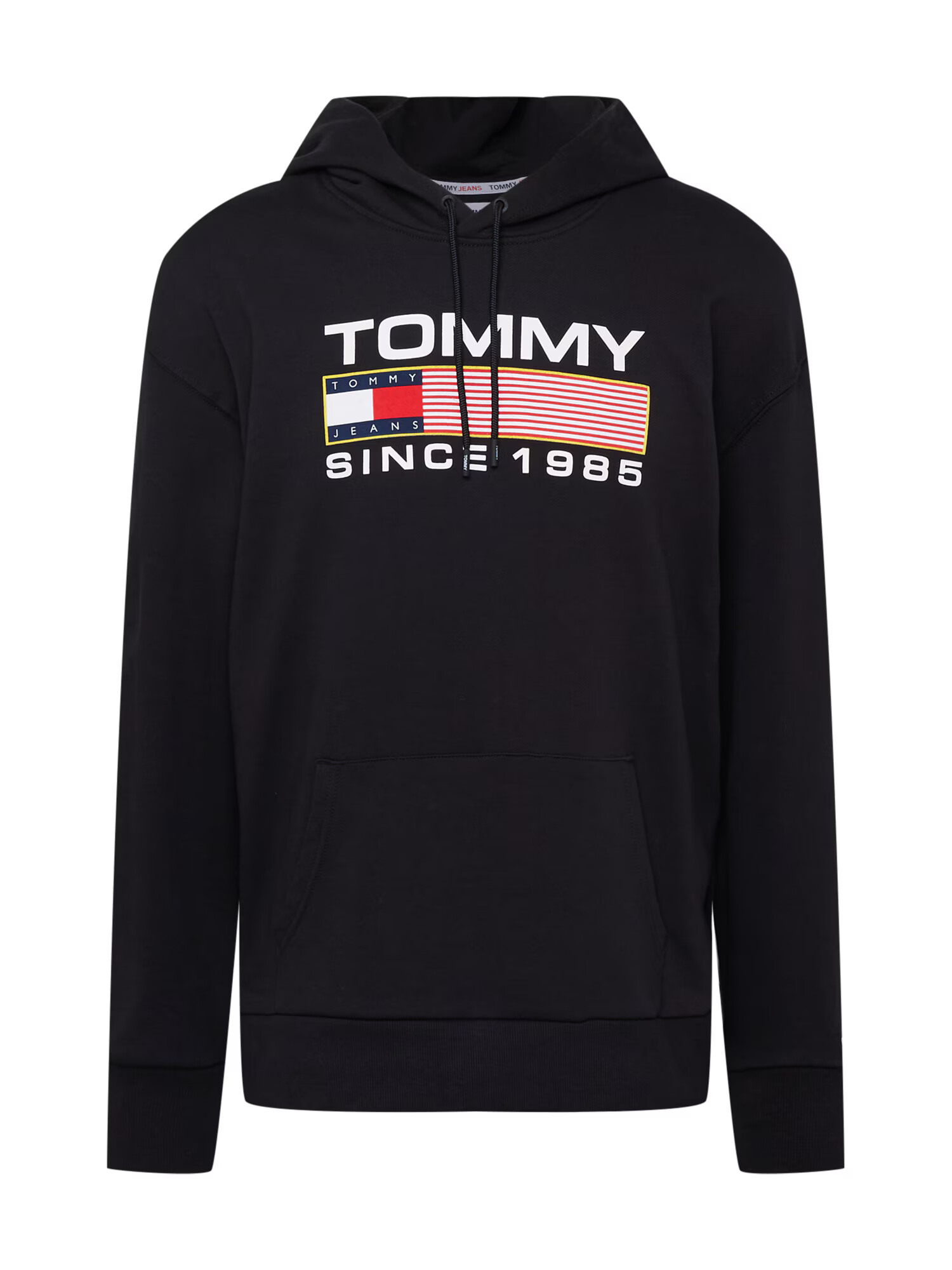 Tommy Jeans Bluză de molton roși aprins / negru / alb - Pled.ro