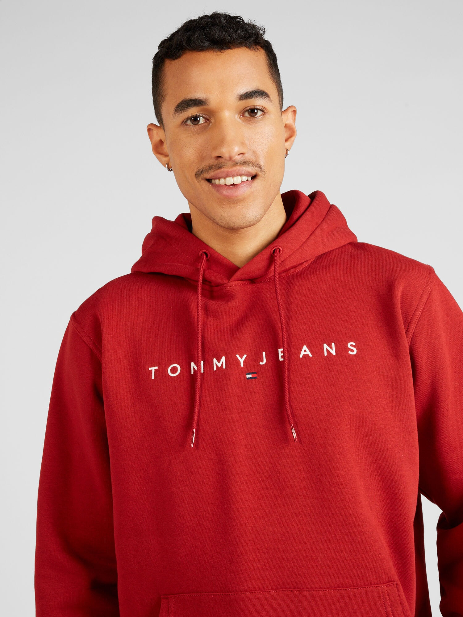 Tommy Jeans Bluză de molton roșu / alb - Pled.ro