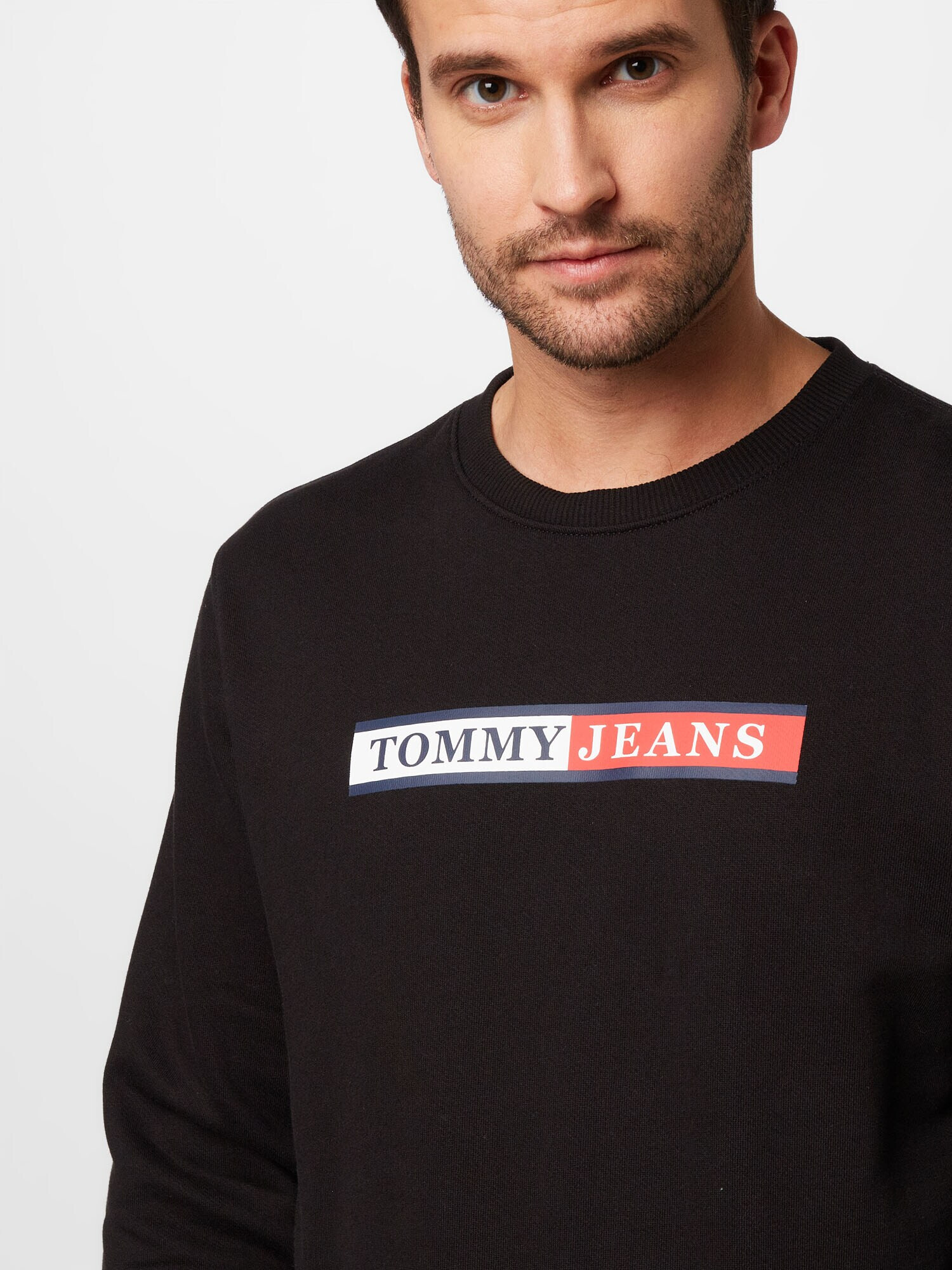 Tommy Jeans Bluză de molton roșu deschis / negru / alb - Pled.ro