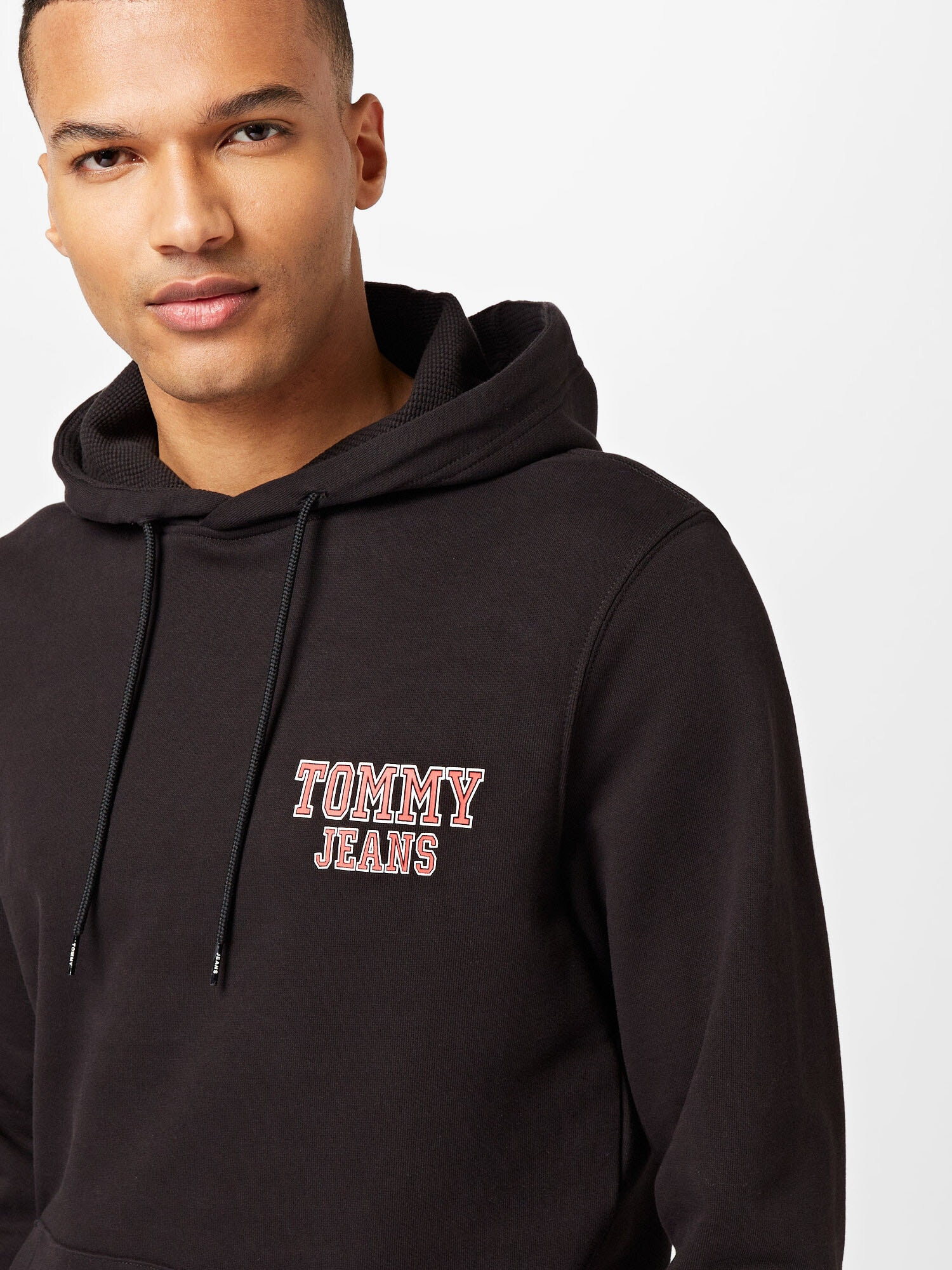 Tommy Jeans Bluză de molton roșu deschis / negru / alb - Pled.ro