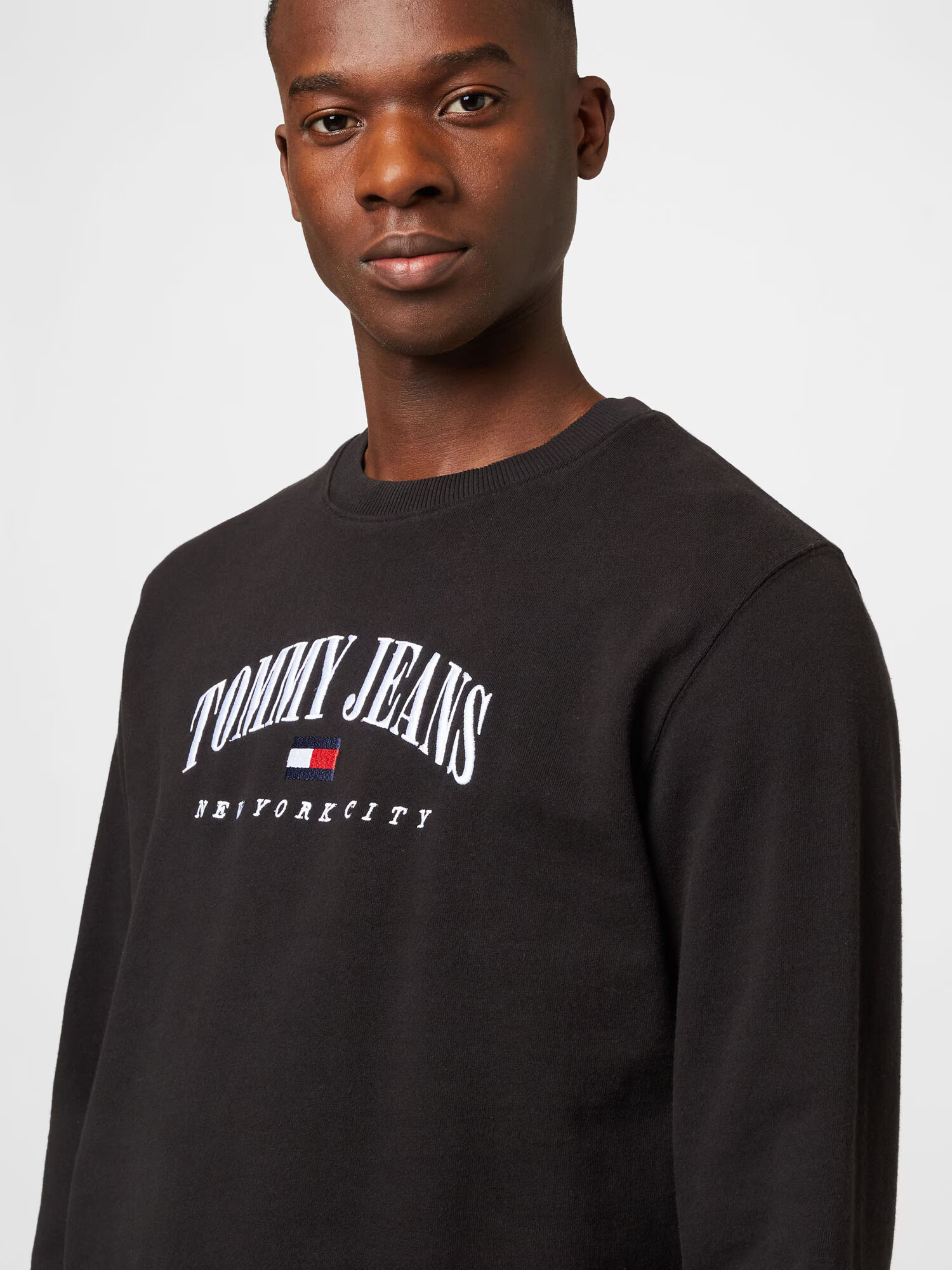 Tommy Jeans Bluză de molton roșu / negru / alb - Pled.ro