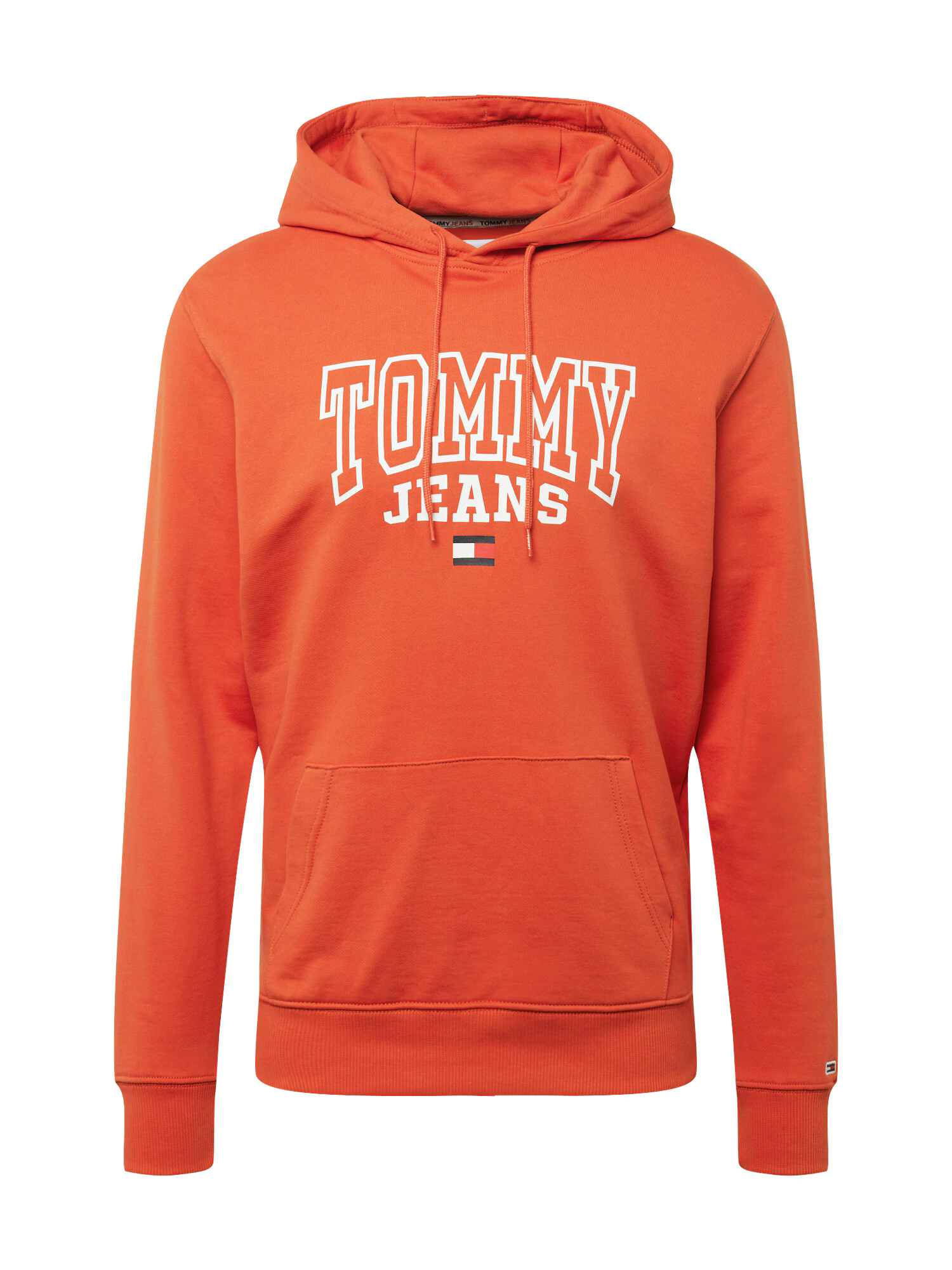 Tommy Jeans Bluză de molton roșu orange / alb - Pled.ro