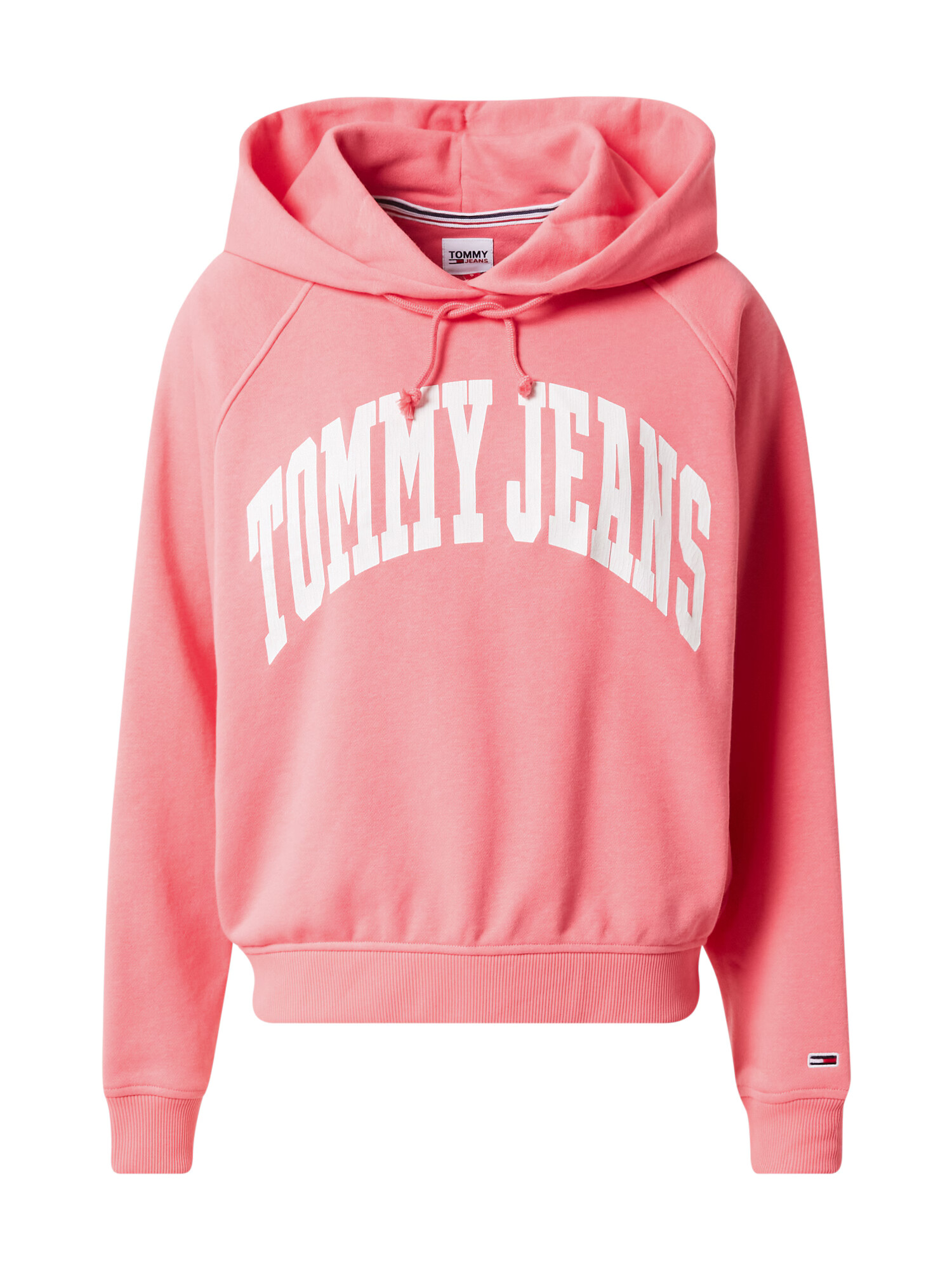 Tommy Jeans Bluză de molton roz / alb - Pled.ro