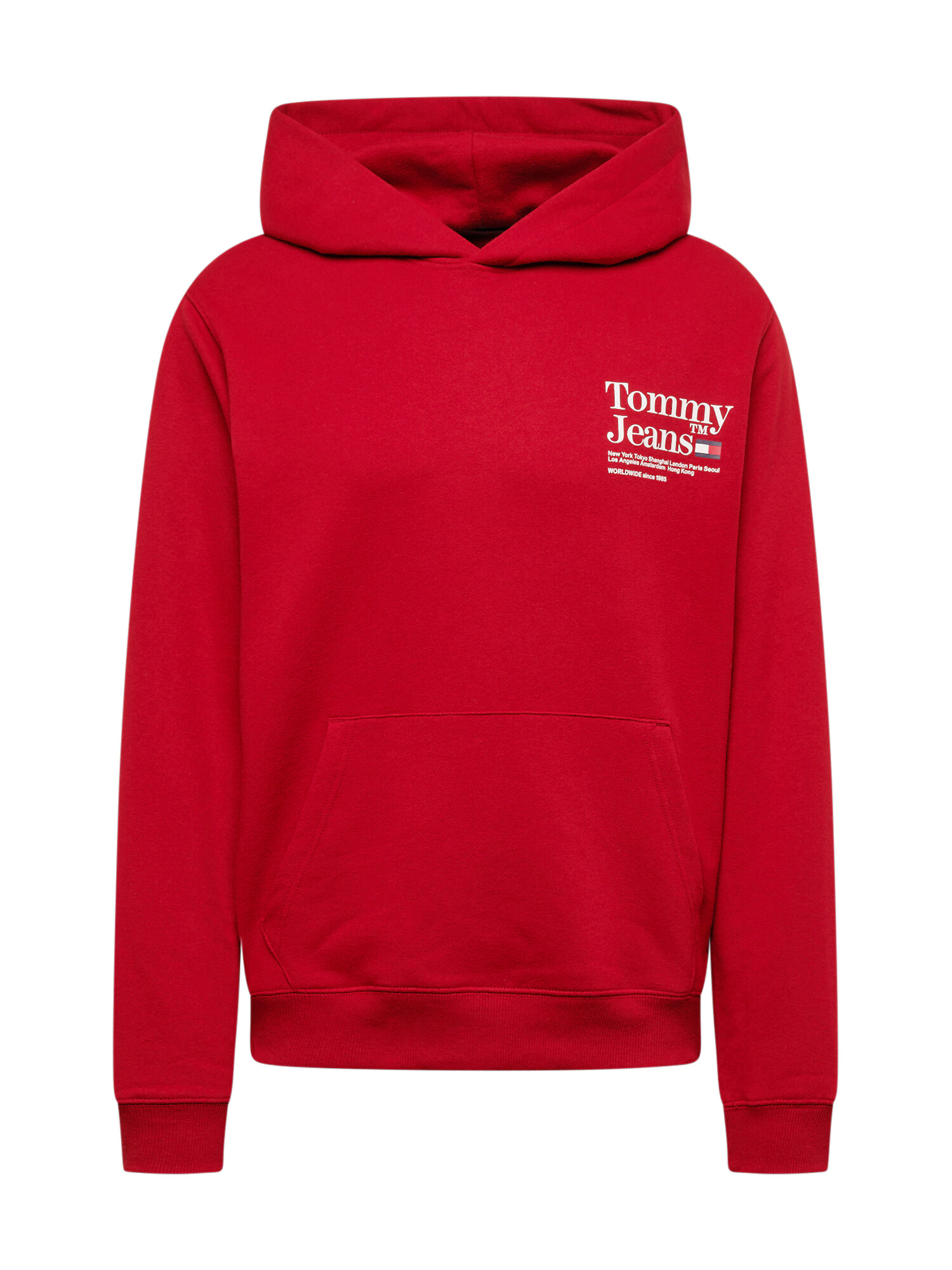 Tommy Jeans Bluză de molton sângeriu / alb - Pled.ro