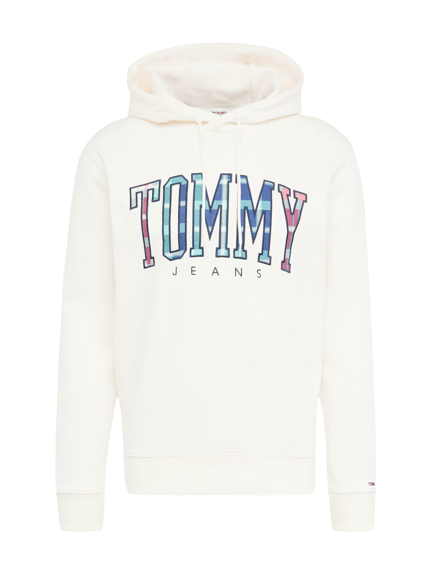 Tommy Jeans Bluză de molton 'Tartan' albastru / roz / negru / alb - Pled.ro