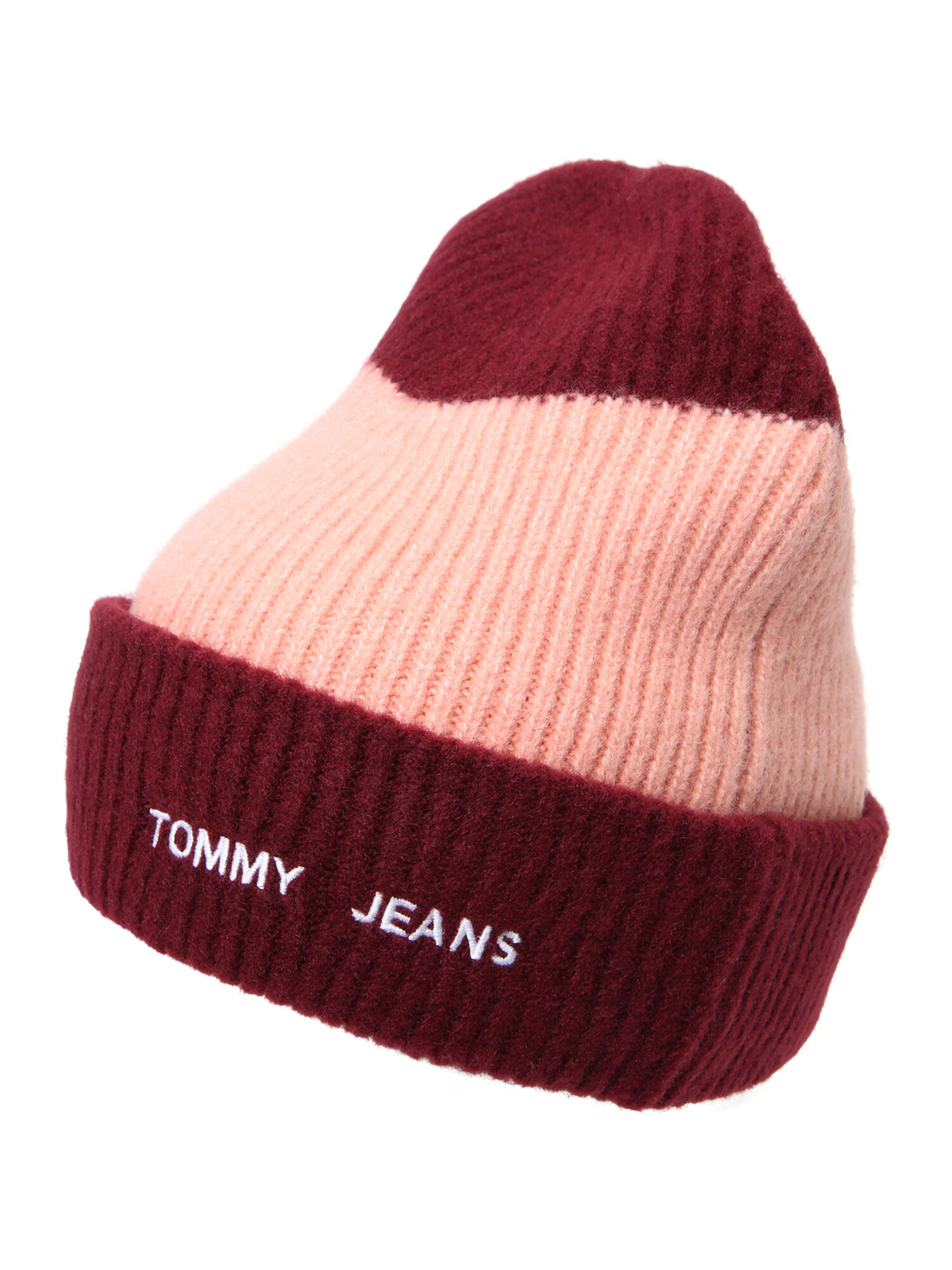 Tommy Jeans Căciulă 'ACADEMIA' roz / roșu bordeaux / alb - Pled.ro