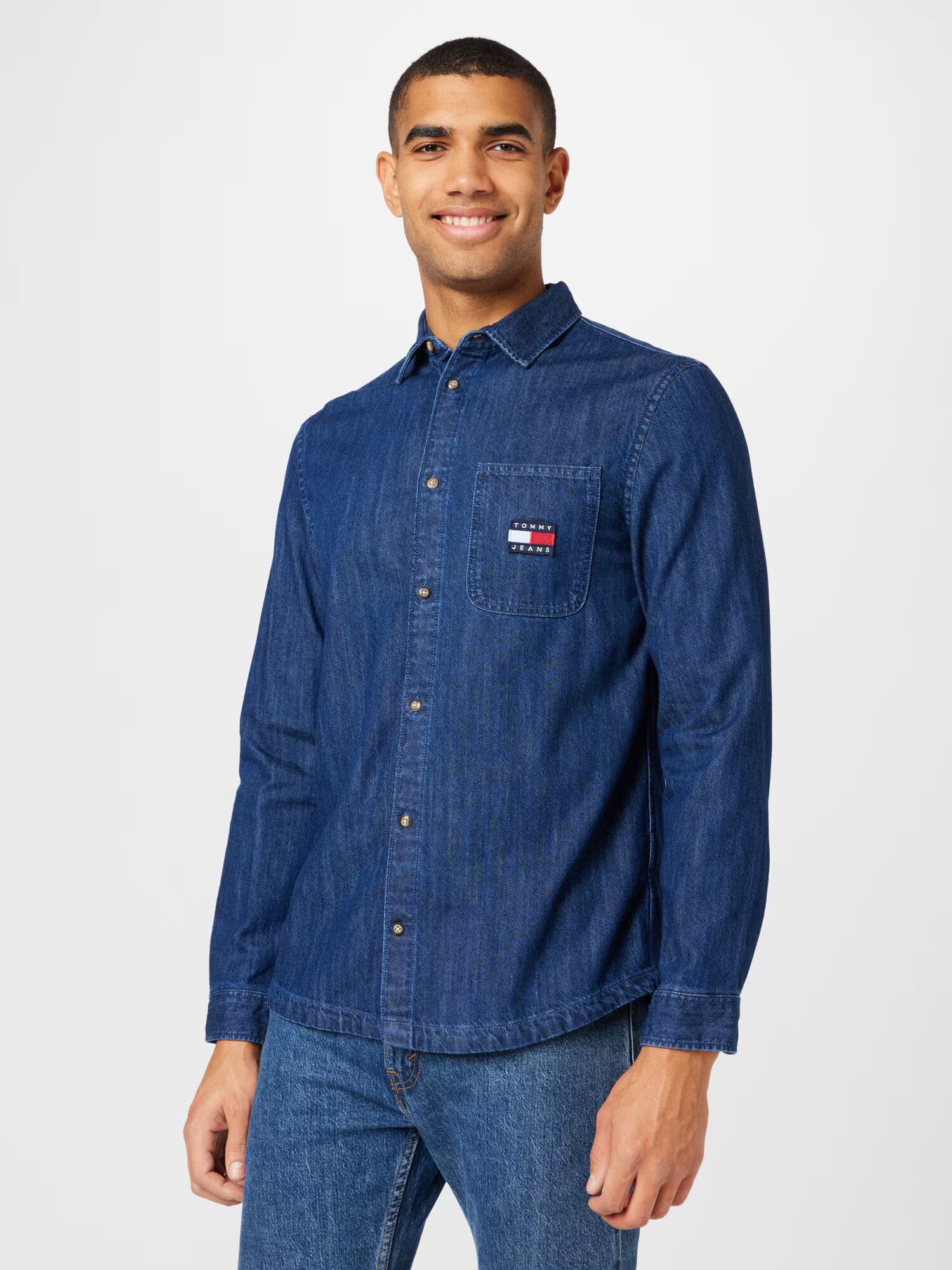 Tommy Jeans Cămașă albastru denim / roșu / alb - Pled.ro