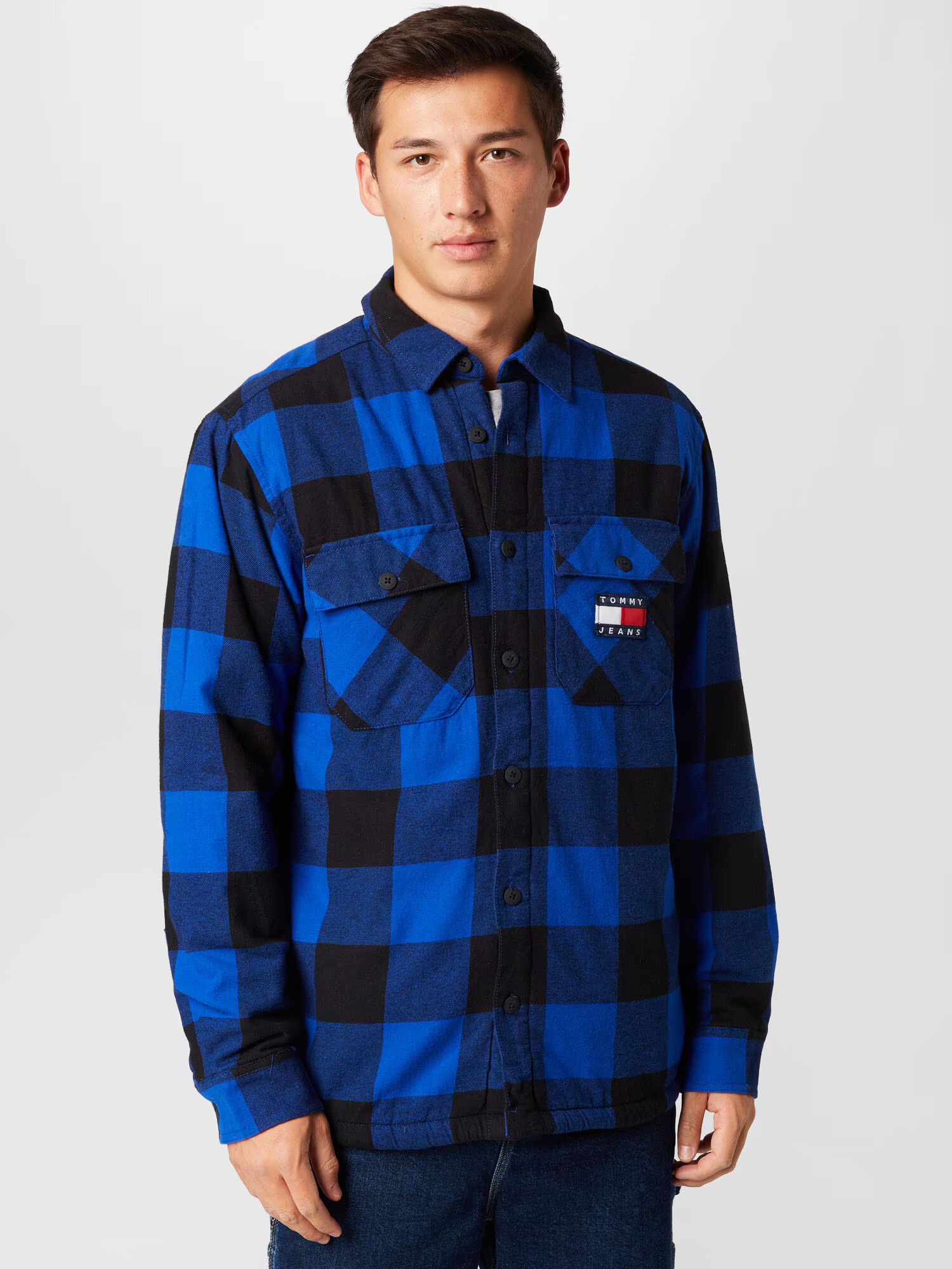 TOMMY HILFIGER Cămașă azuriu / roși aprins / negru / alb - Pled.ro