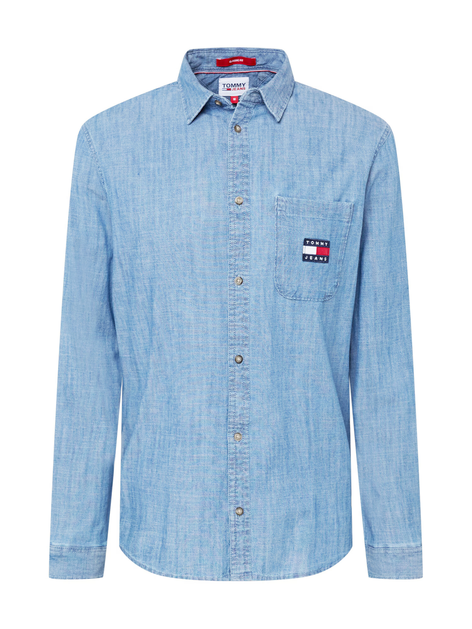 Tommy Jeans Cămașă bleumarin / albastru denim / roși aprins / alb - Pled.ro