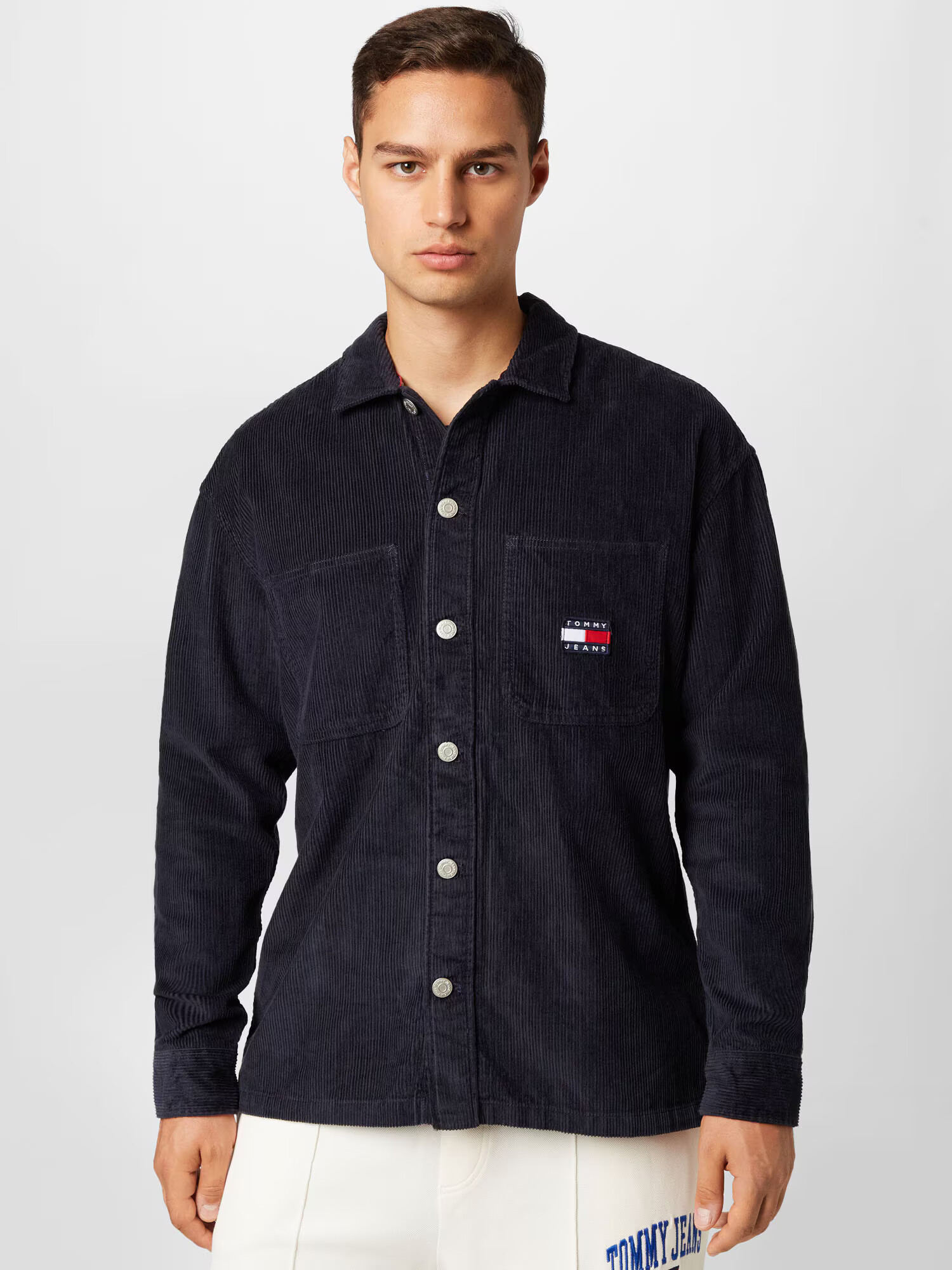 Tommy Jeans Cămașă bleumarin / albastru noapte / roșu / alb - Pled.ro