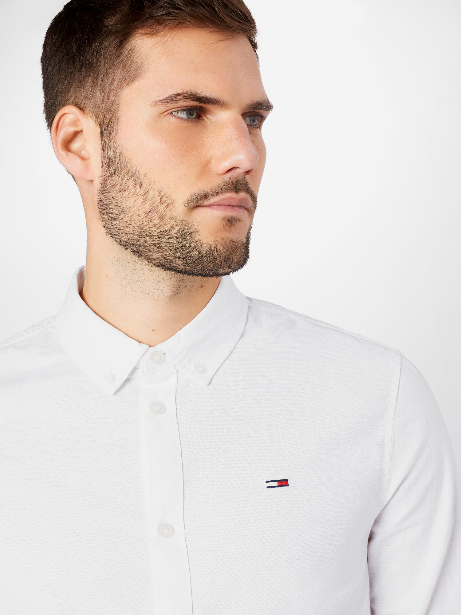 Tommy Jeans Cămașă 'Oxford' bleumarin / roșu deschis / alb - Pled.ro