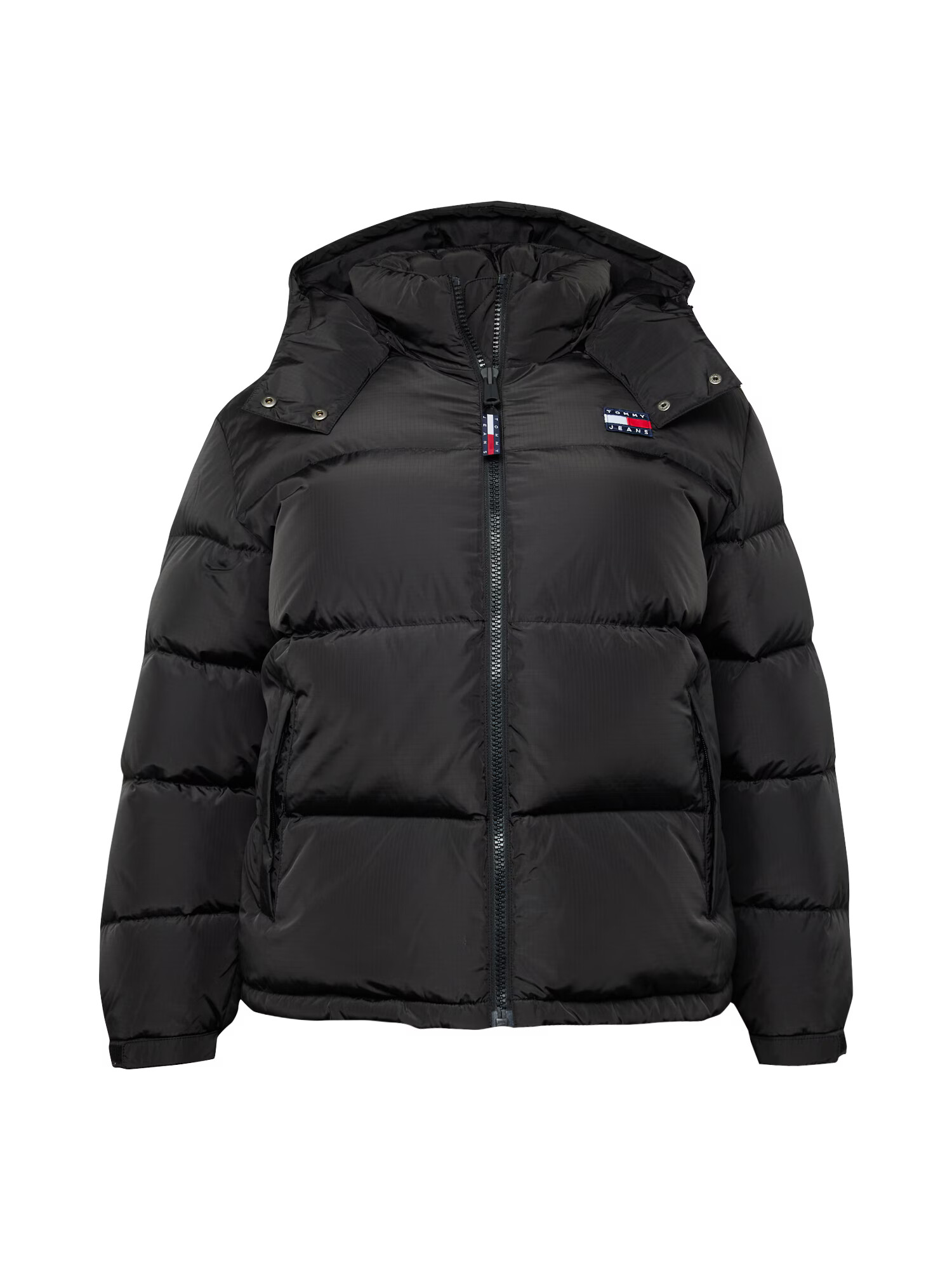 Tommy Jeans Curve Geacă de iarnă 'Alaska' bleumarin / roșu / negru / alb - Pled.ro