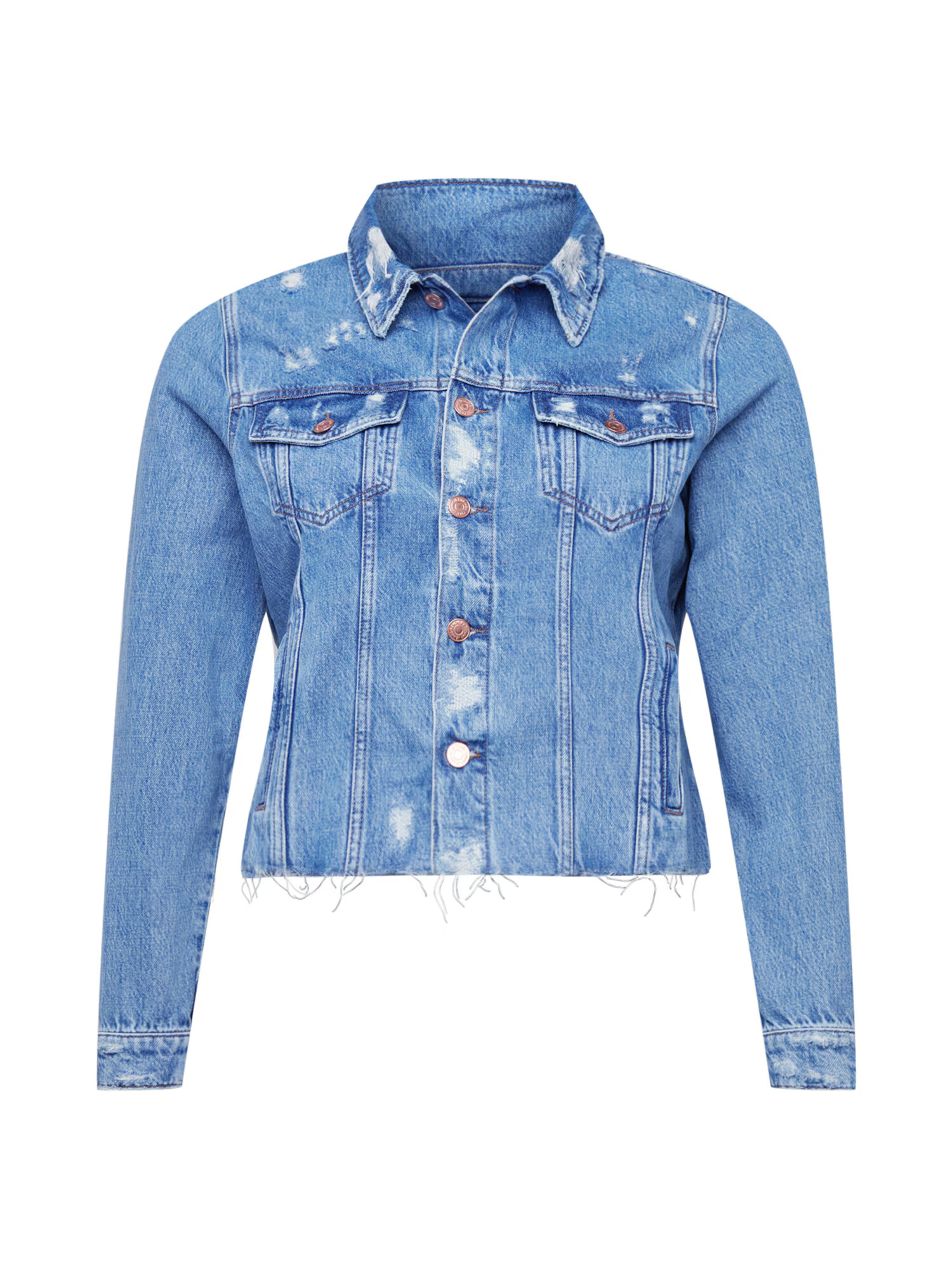 Tommy Jeans Curve Geacă de primăvară-toamnă albastru denim - Pled.ro