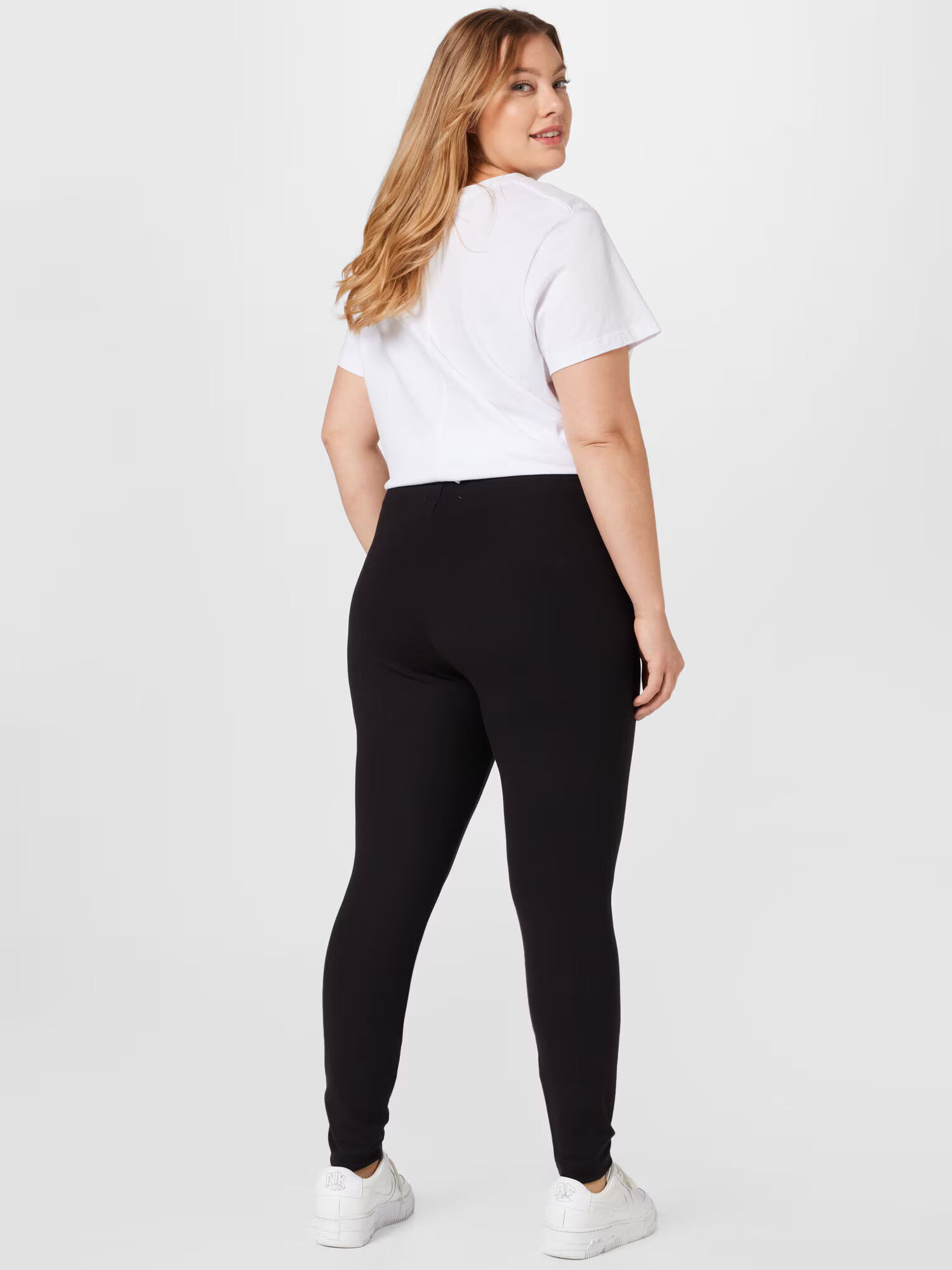 Tommy Jeans Curve Leggings negru / alb - Pled.ro