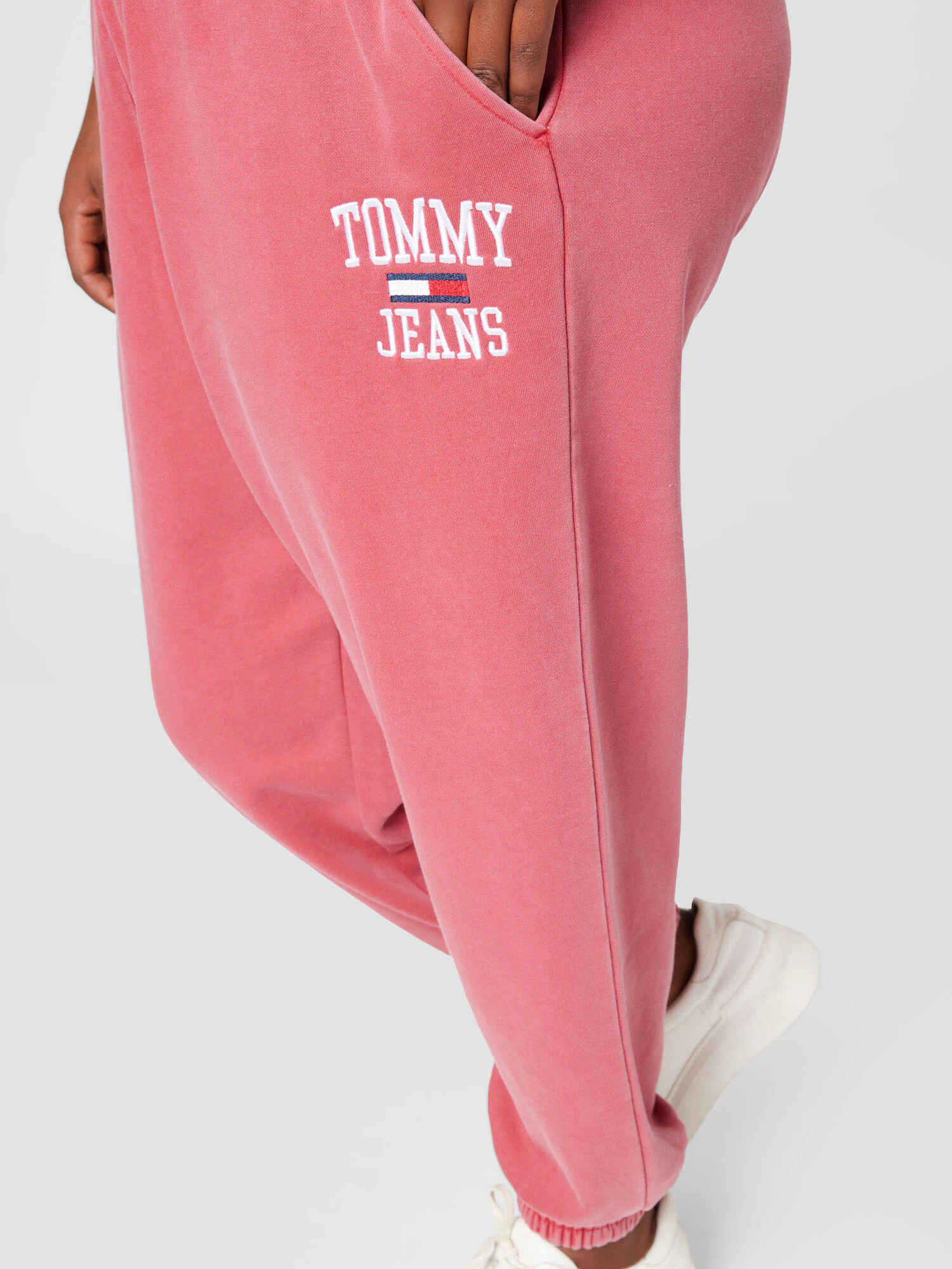 Tommy Jeans Curve Pantaloni bleumarin / roșu / roșu pastel / alb - Pled.ro