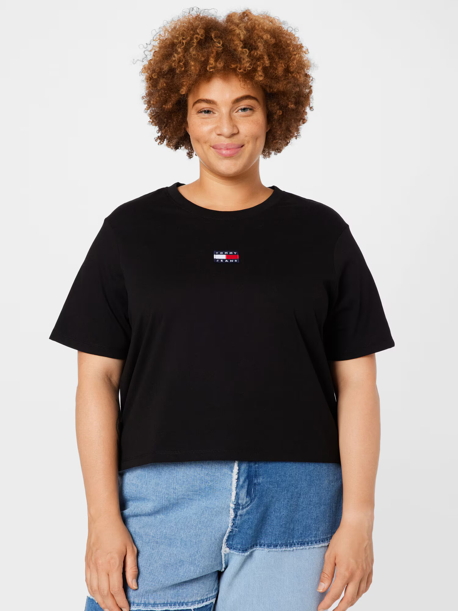 Tommy Jeans Curve Tricou albastru închis / roșu / negru / alb - Pled.ro