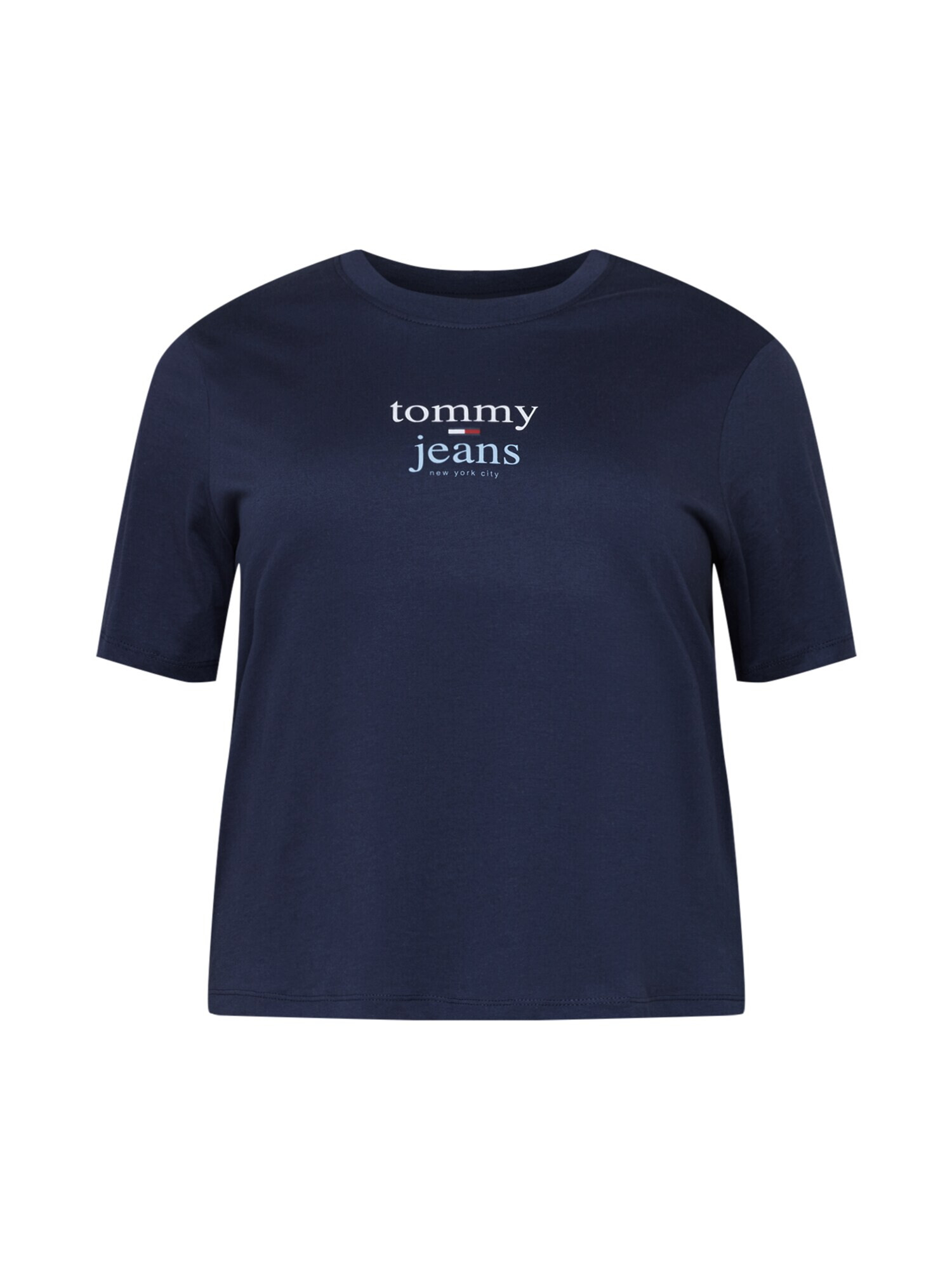 Tommy Jeans Curve Tricou bleumarin / albastru deschis / alb - Pled.ro