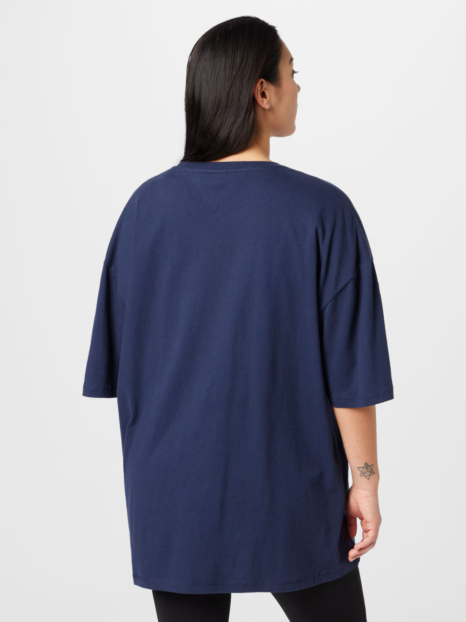 Tommy Jeans Curve Tricou bleumarin / roșu / alb - Pled.ro