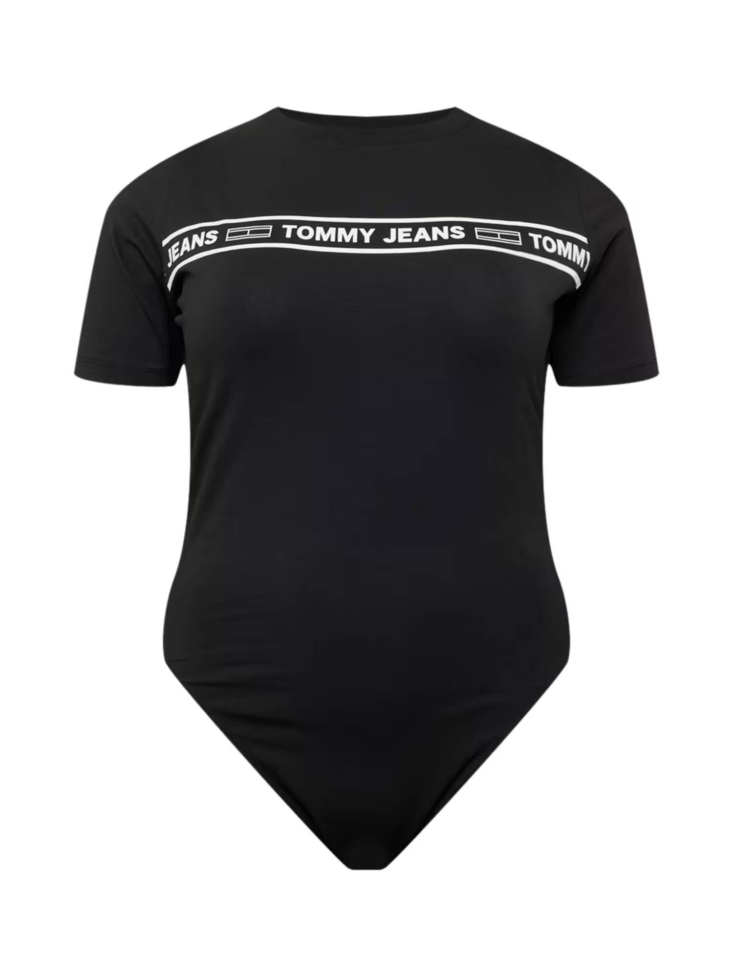 Tommy Jeans Curve Tricou body negru / alb - Pled.ro