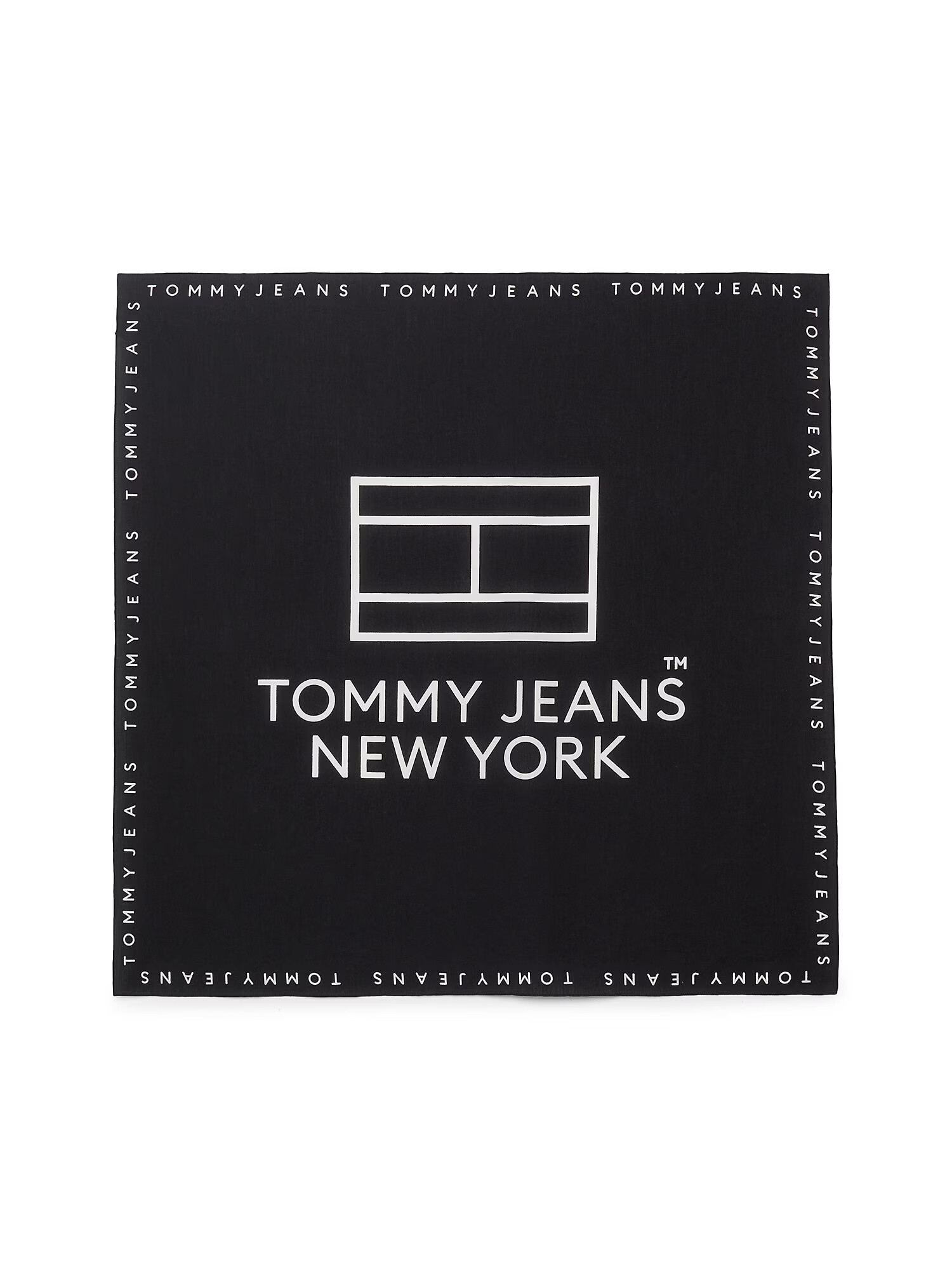 Tommy Jeans Fular negru / alb - Pled.ro