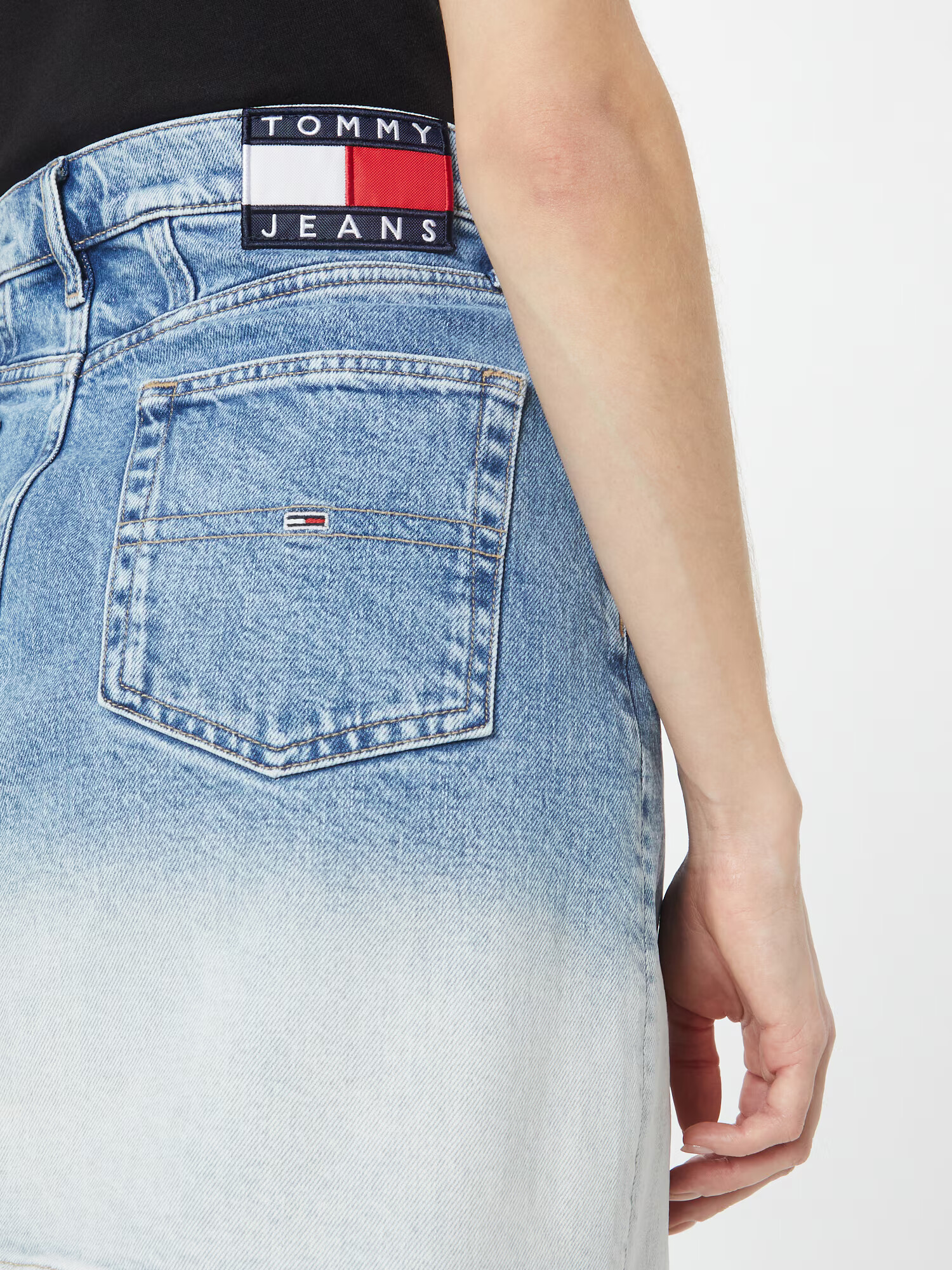 Tommy Jeans Fustă albastru denim / roșu / alb - Pled.ro