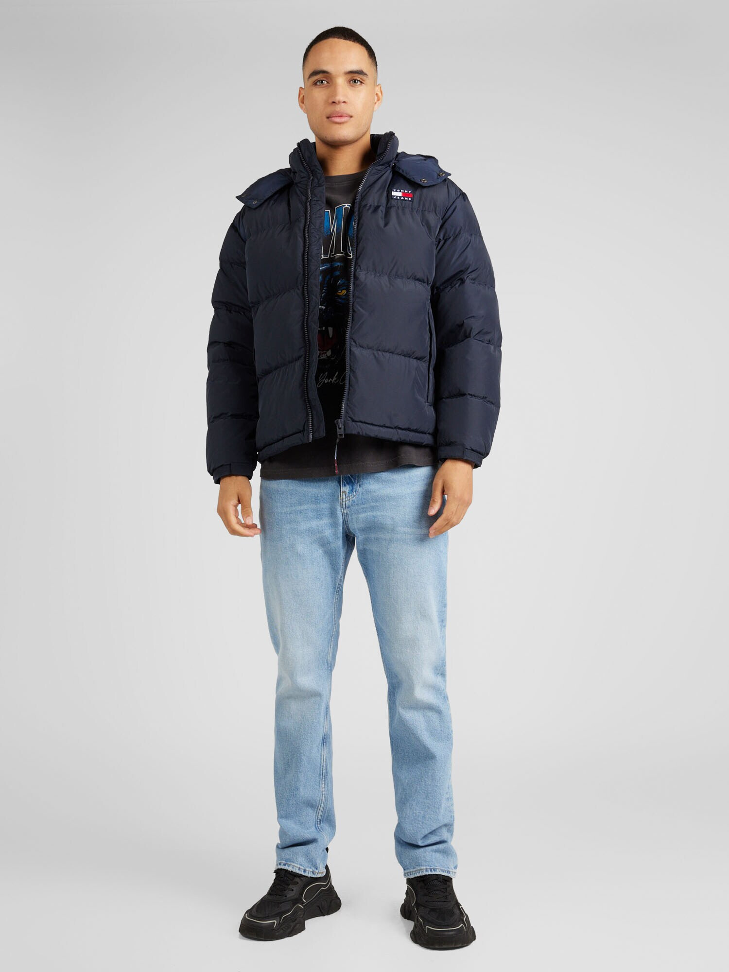 Tommy Jeans Geacă de iarnă 'ALASKA' bleumarin / roșu / alb - Pled.ro