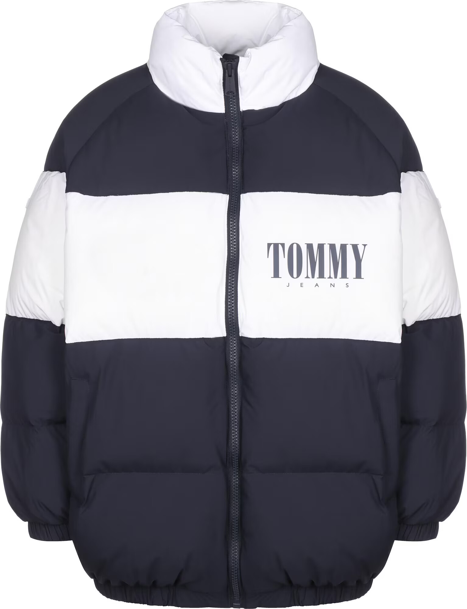 Tommy Jeans Geacă de iarnă bleumarin / alb - Pled.ro