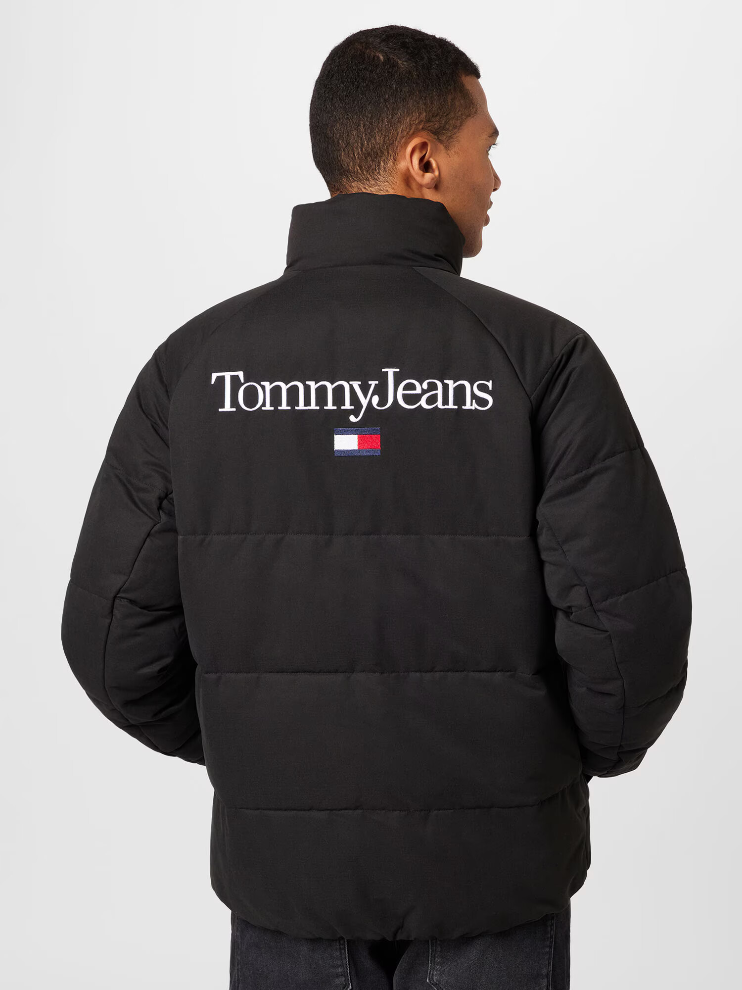 Tommy Jeans Geacă de iarnă bleumarin / roșu / negru / alb - Pled.ro