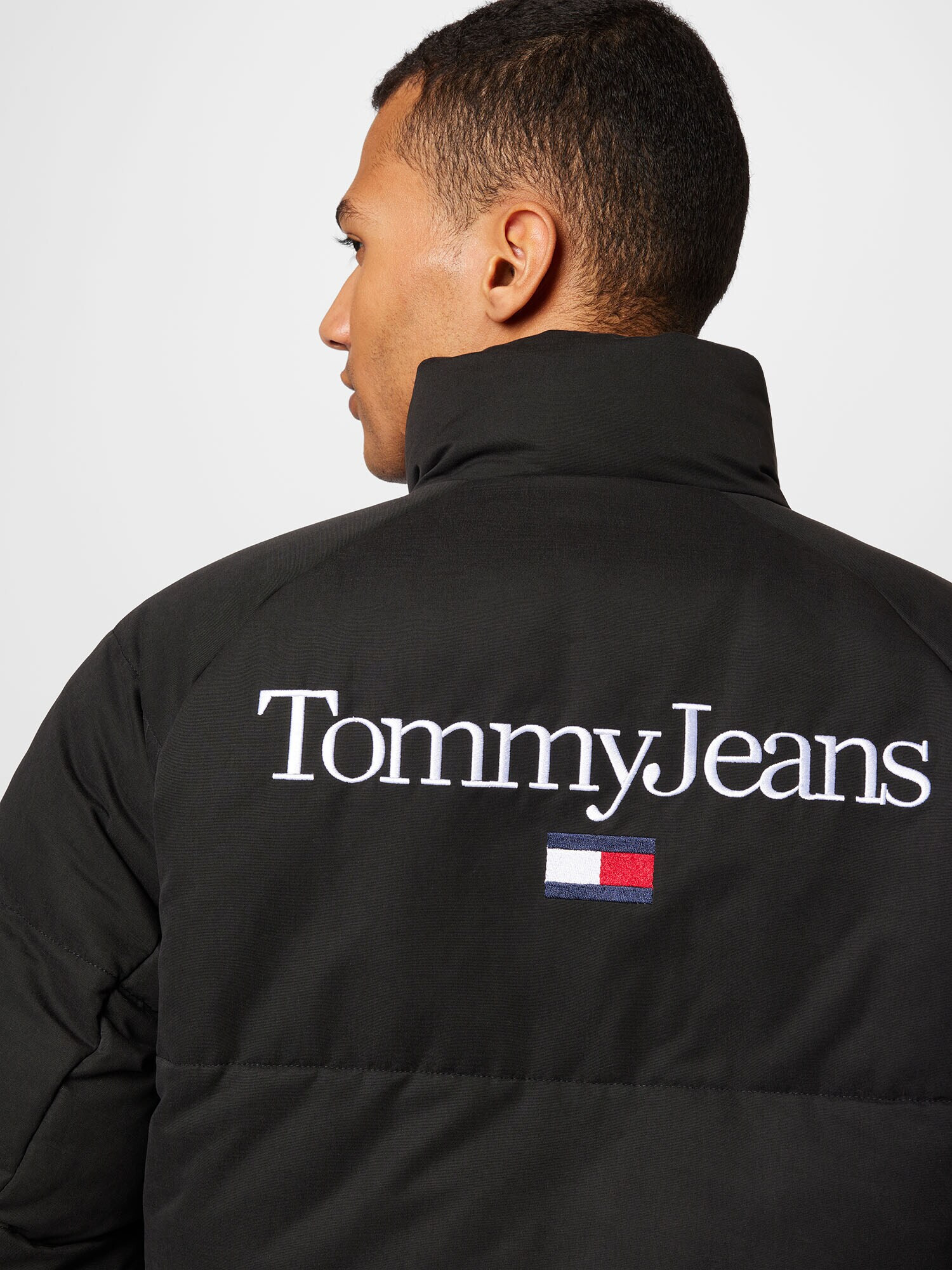 Tommy Jeans Geacă de iarnă bleumarin / roșu / negru / alb - Pled.ro