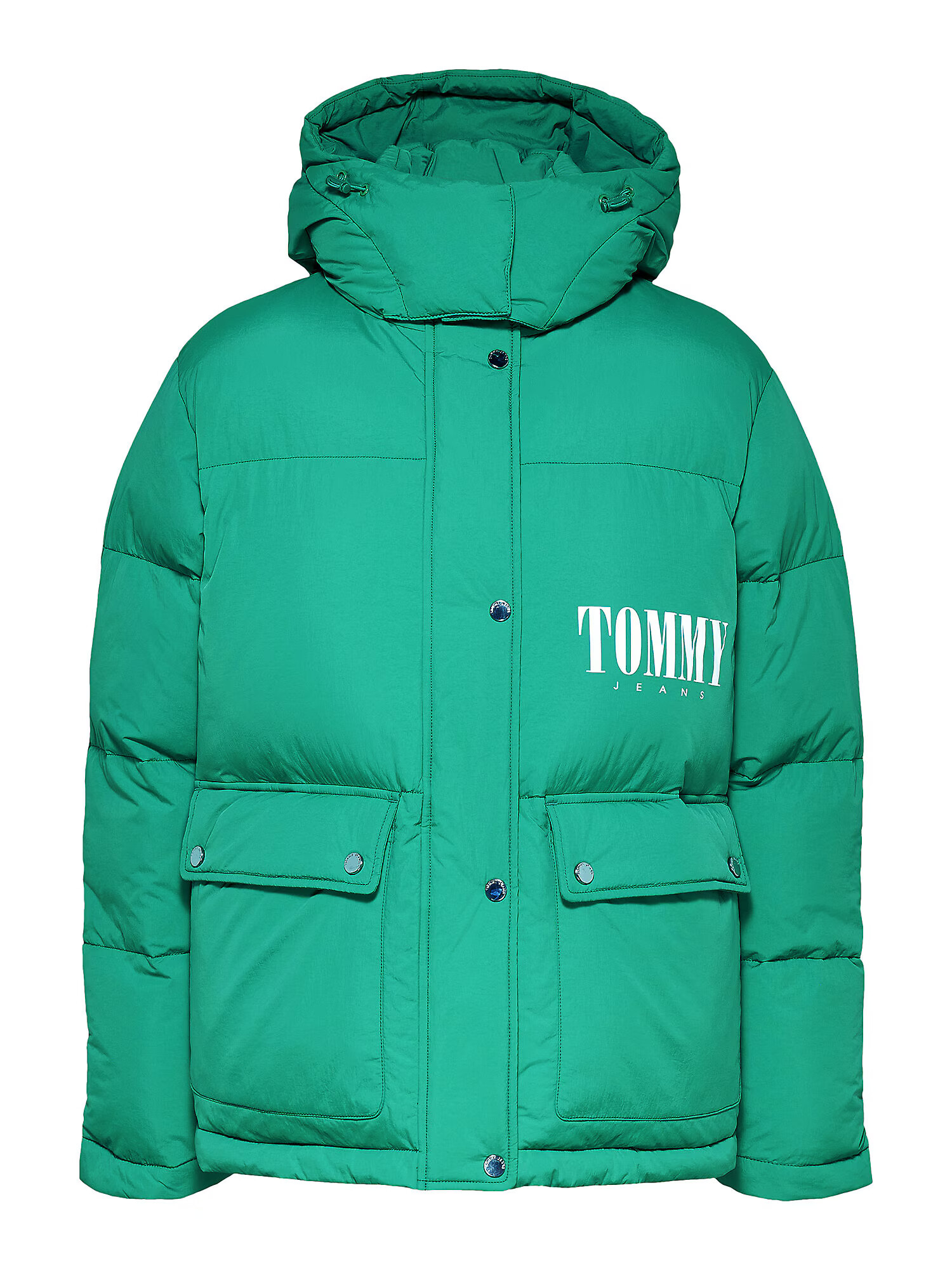 Tommy Jeans Geacă de iarnă bleumarin / verde iarbă / roșu / alb - Pled.ro