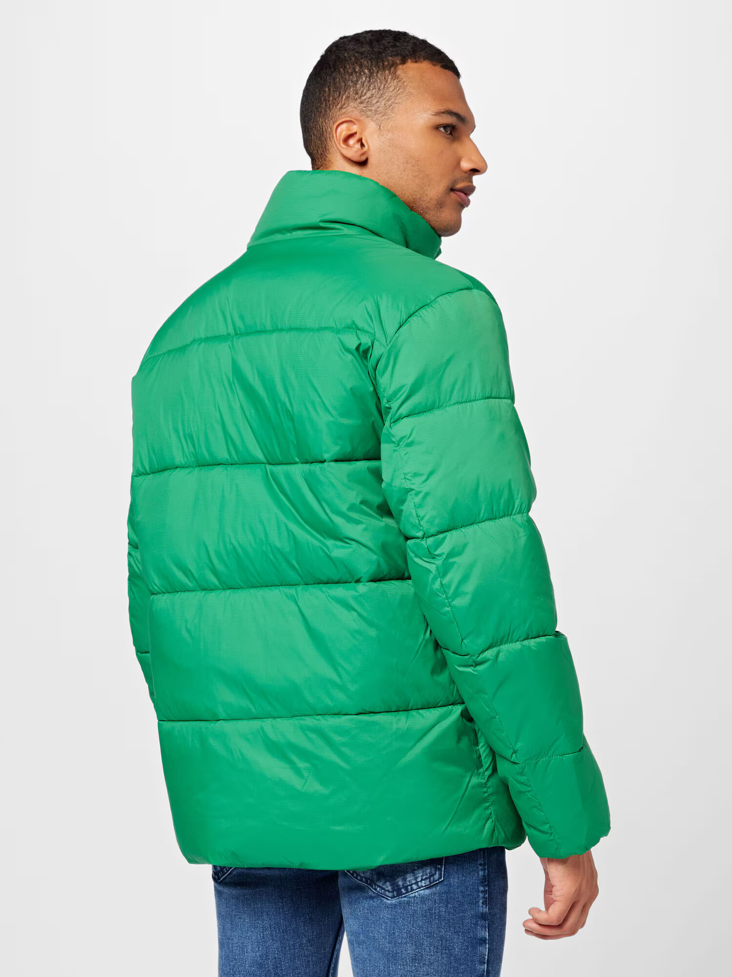 Tommy Jeans Geacă de iarnă verde iarbă / alb - Pled.ro