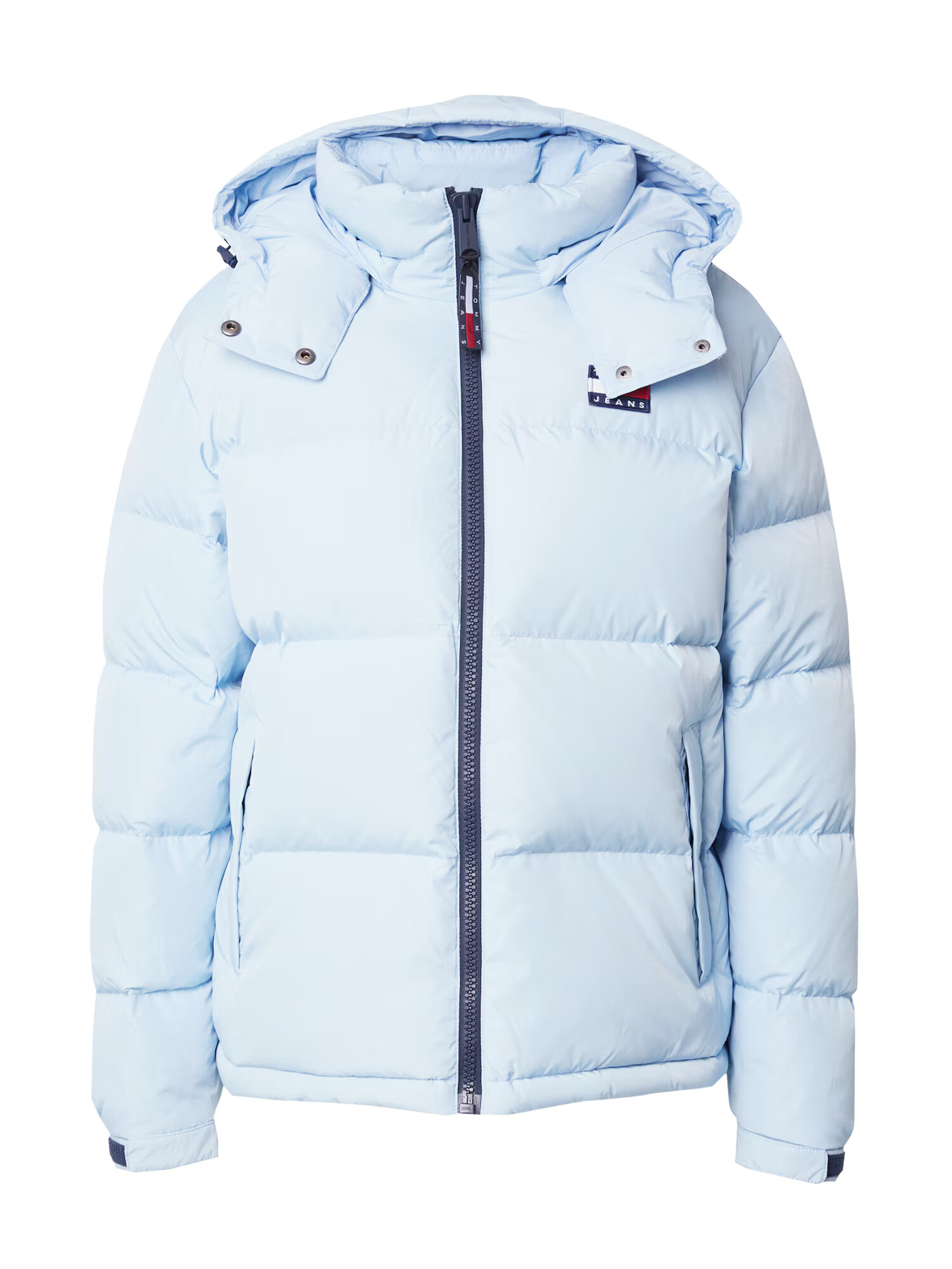 Tommy Jeans Geacă de iarnă 'Alaska' bleumarin / albastru pastel / roșu / alb - Pled.ro