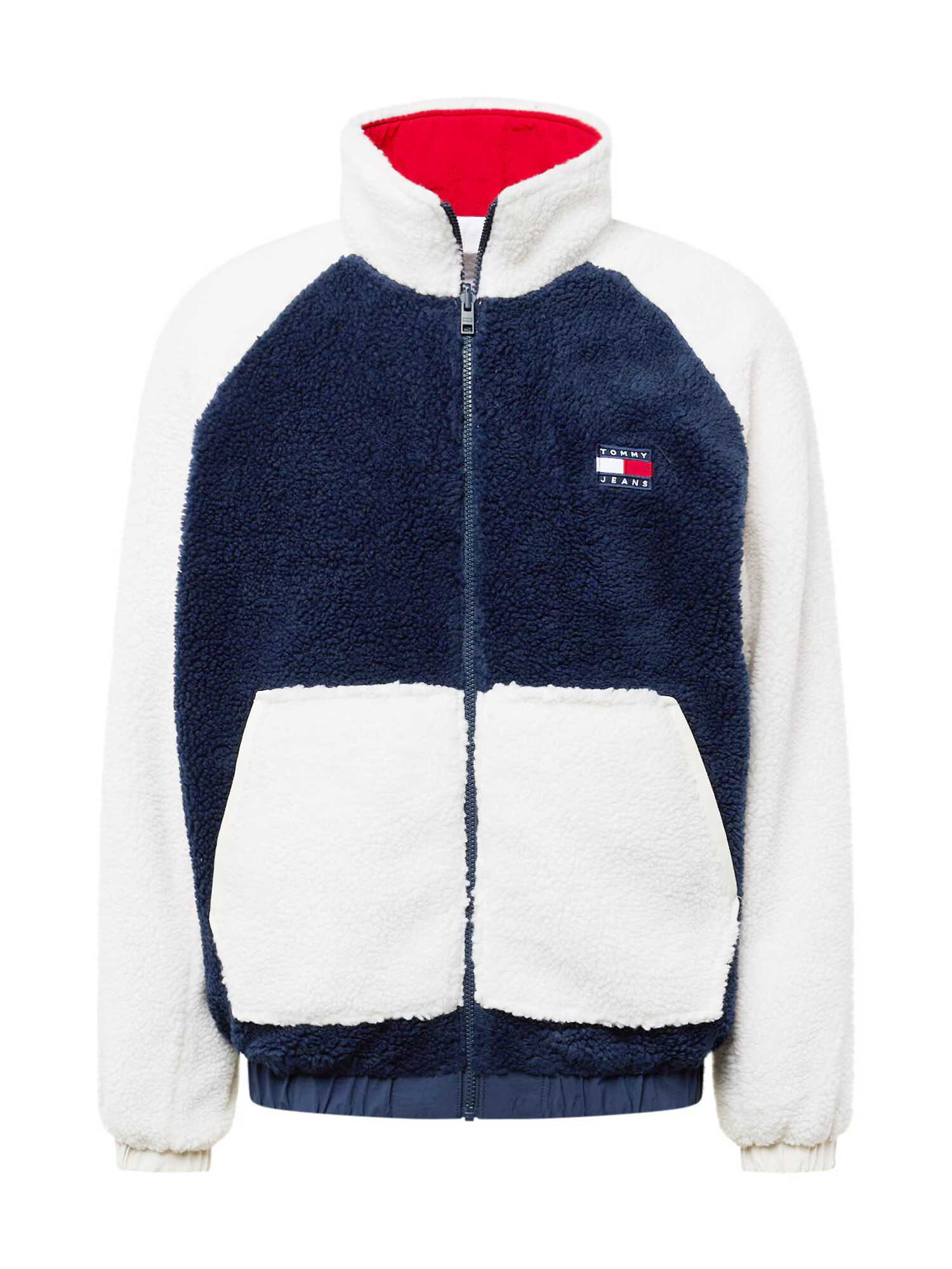 Tommy Jeans Geacă de primăvară-toamnă bleumarin / roșu / alb - Pled.ro