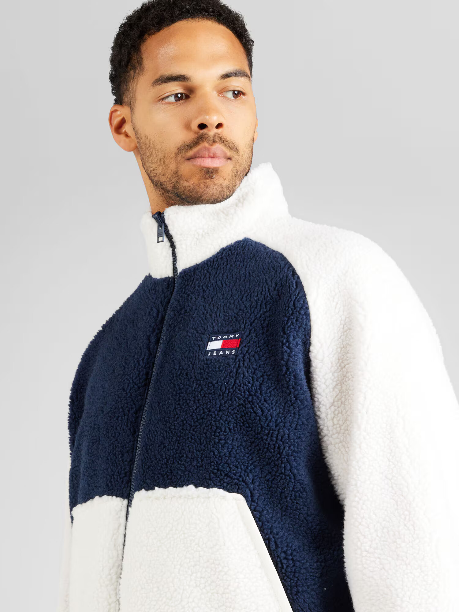 Tommy Jeans Geacă de primăvară-toamnă bleumarin / roșu / alb - Pled.ro