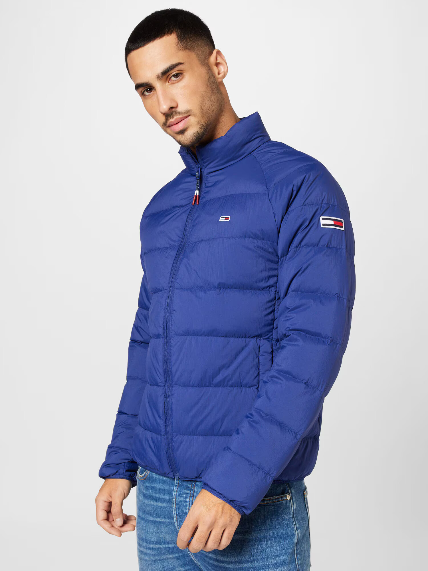 Tommy Jeans Geacă de primăvară-toamnă albastru / bleumarin / roșu / alb - Pled.ro