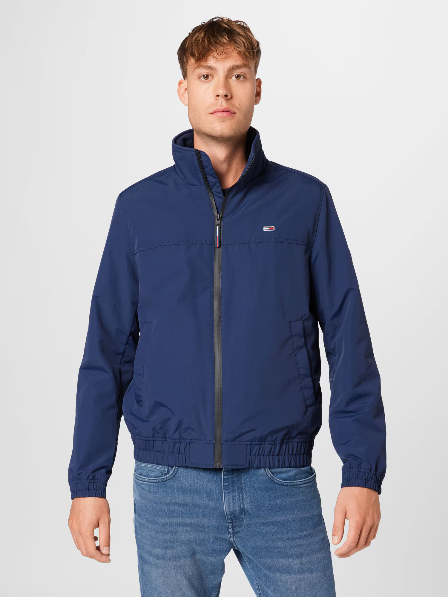 Tommy Jeans Geacă de primăvară-toamnă bleumarin / roșu / alb - Pled.ro