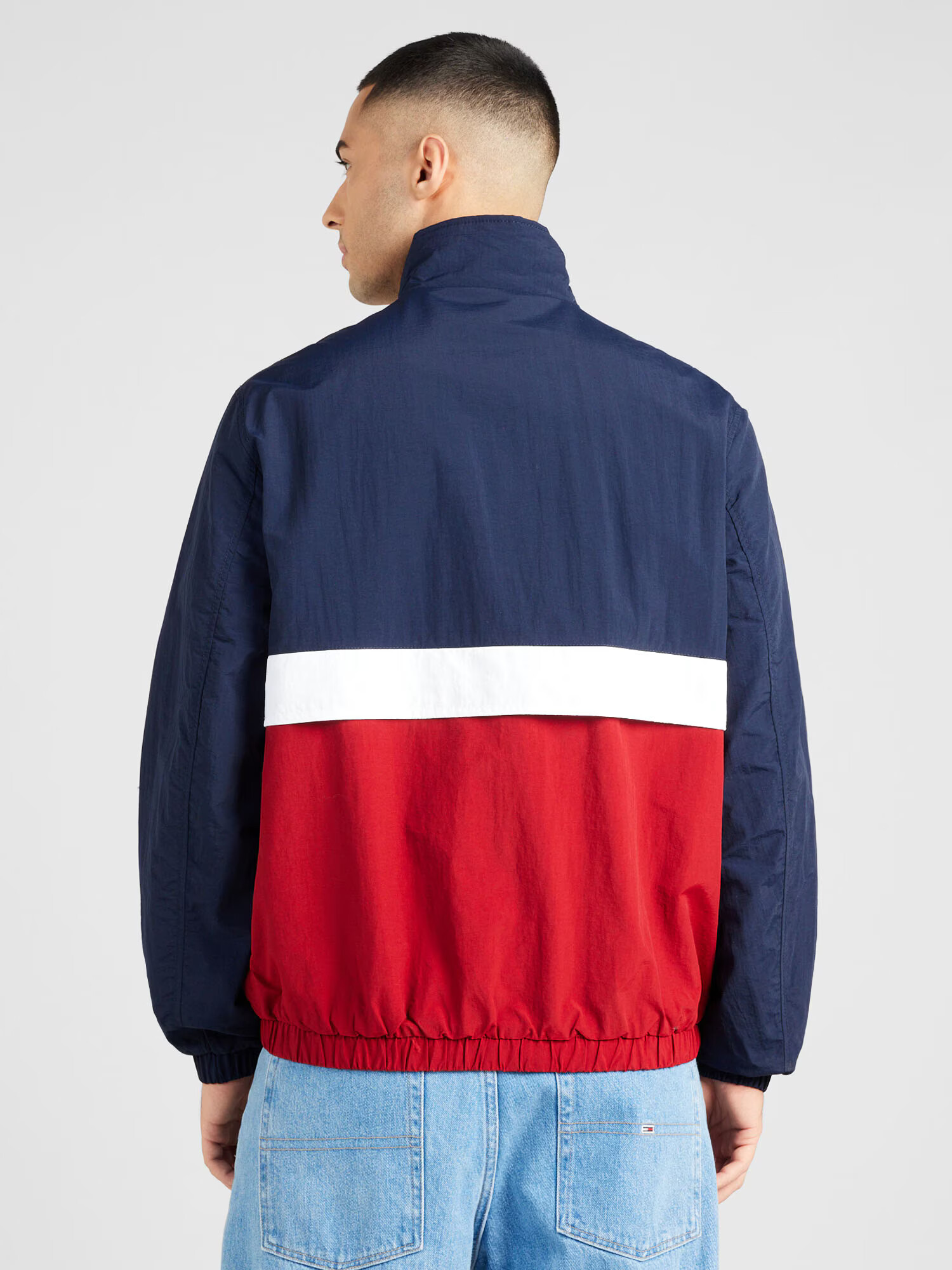 Tommy Jeans Geacă de primăvară-toamnă 'Essential' bleumarin / roșu / alb - Pled.ro