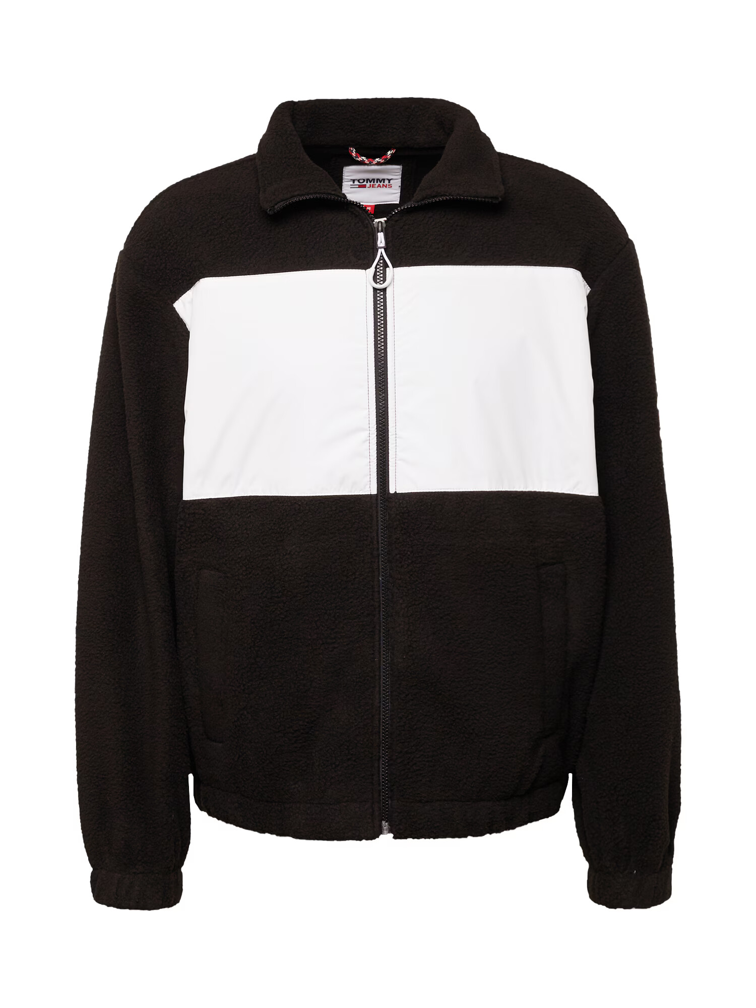 Tommy Jeans Jachetă fleece roși aprins / negru / alb - Pled.ro