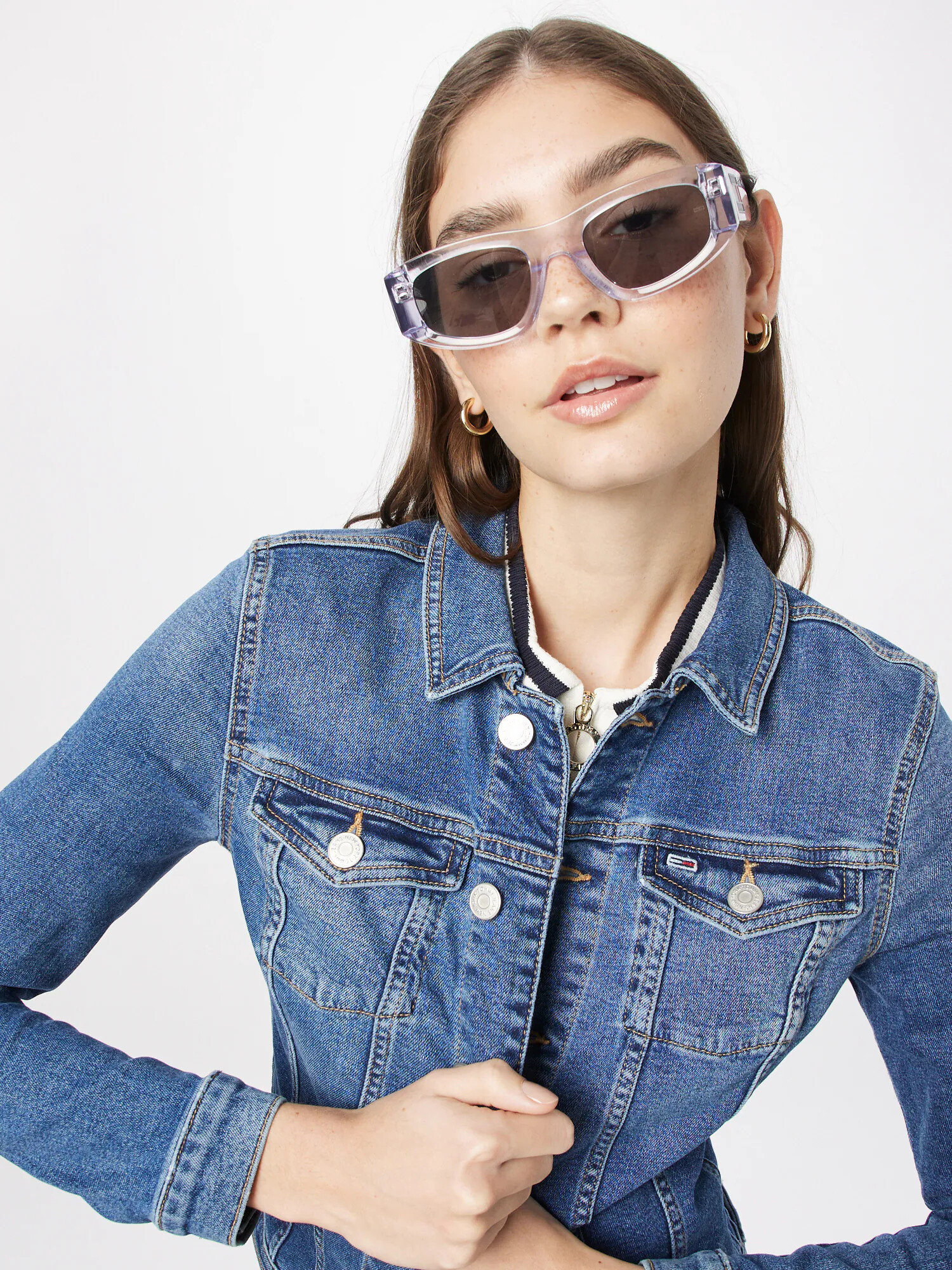 Tommy Jeans Geacă de primăvară-toamnă 'Vivianne' albastru denim - Pled.ro