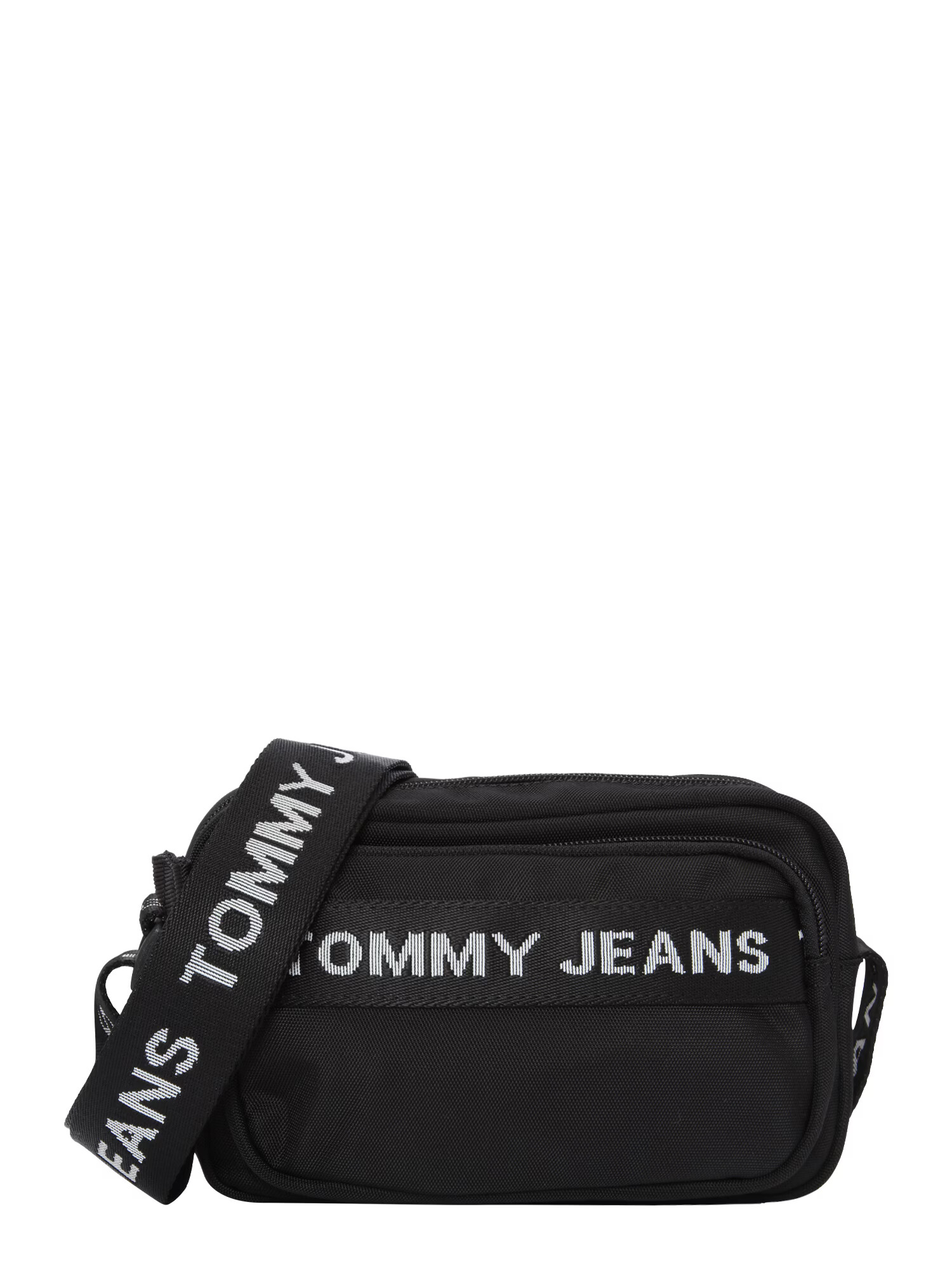 Tommy Jeans Geantă de umăr negru / alb - Pled.ro