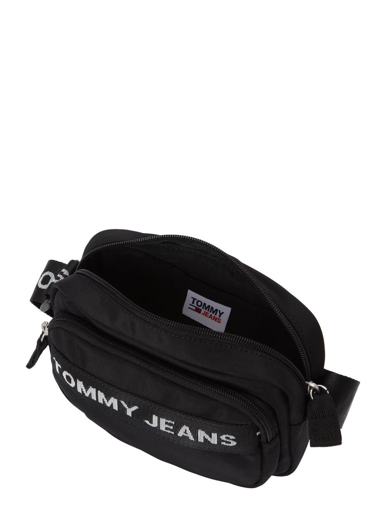 Tommy Jeans Geantă de umăr negru / alb - Pled.ro