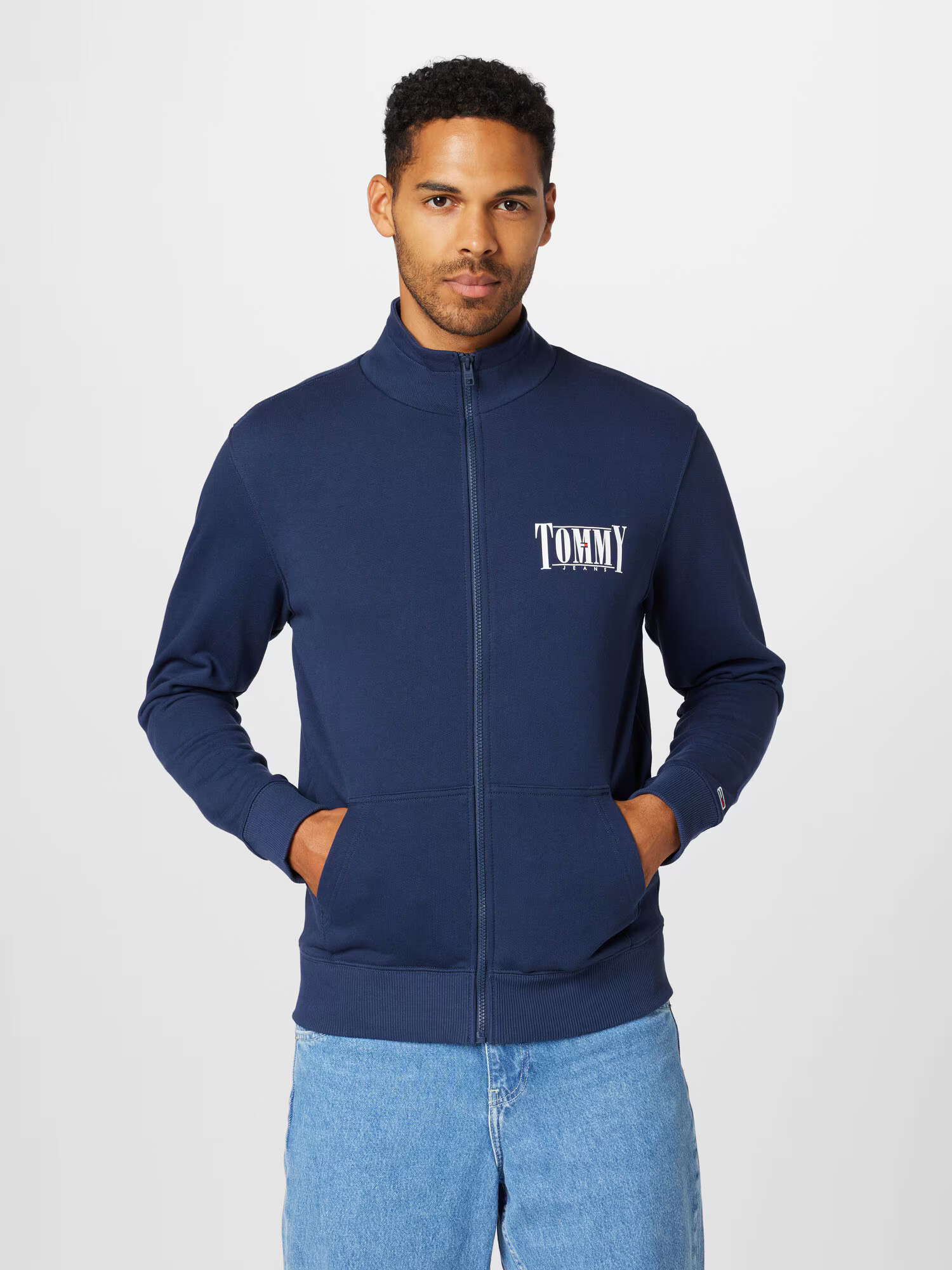 Tommy Jeans Hanorac bleumarin / roșu / alb - Pled.ro