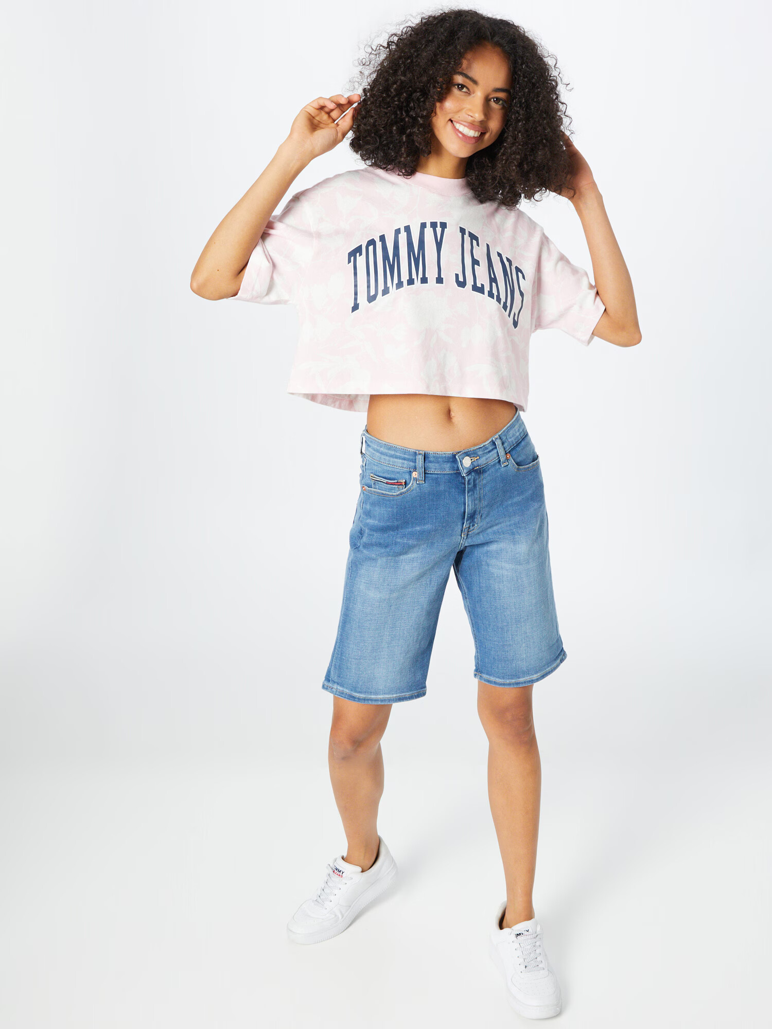 Tommy Jeans Jeans albastru denim / maro / roșu / alb - Pled.ro