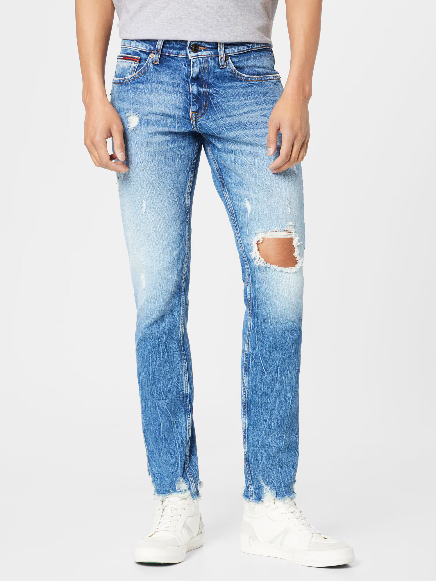 Tommy Jeans Jeans 'ANTON' albastru denim / alb - Pled.ro