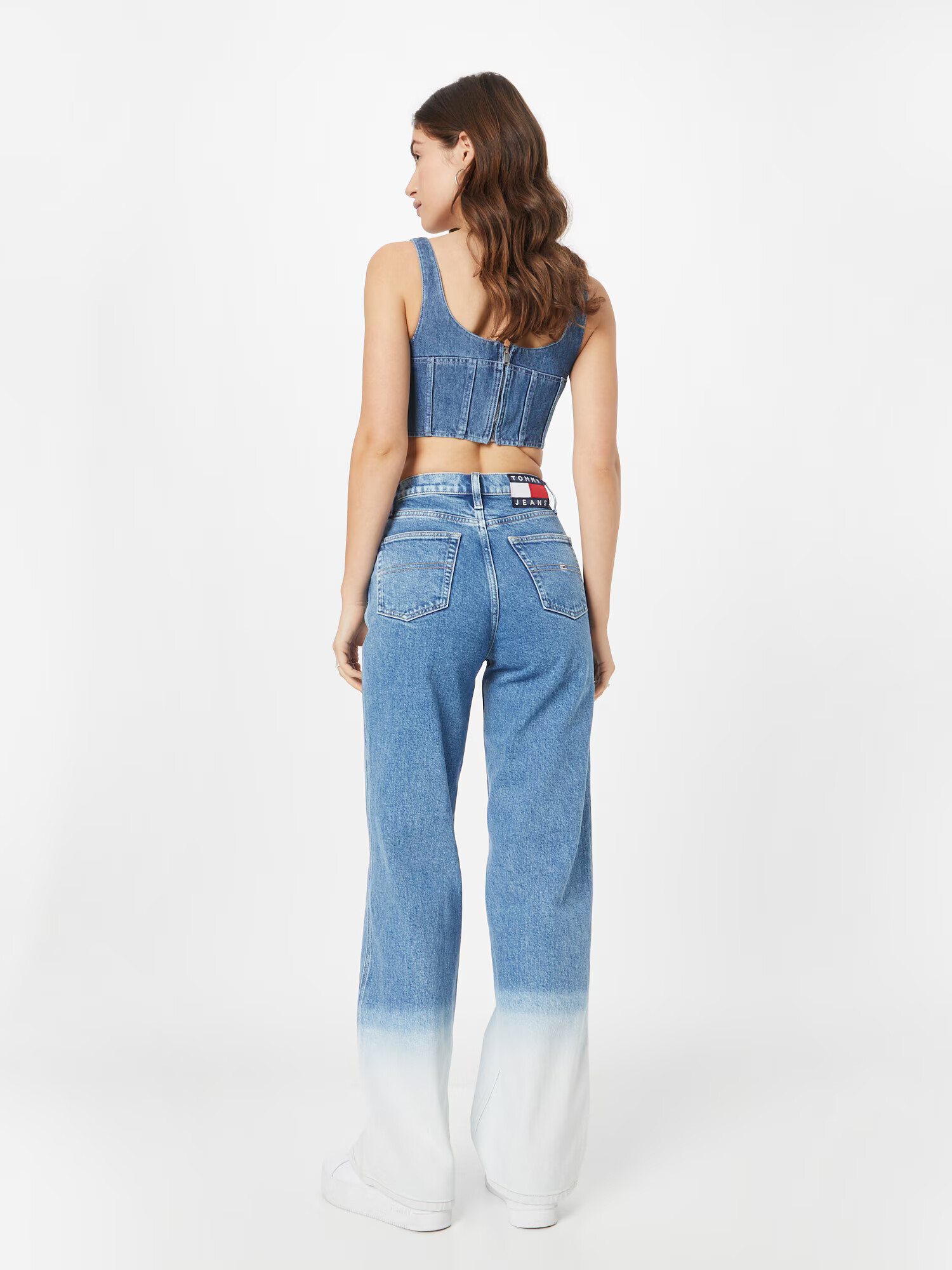 Tommy Jeans Jeans 'Claire' albastru denim / alb - Pled.ro